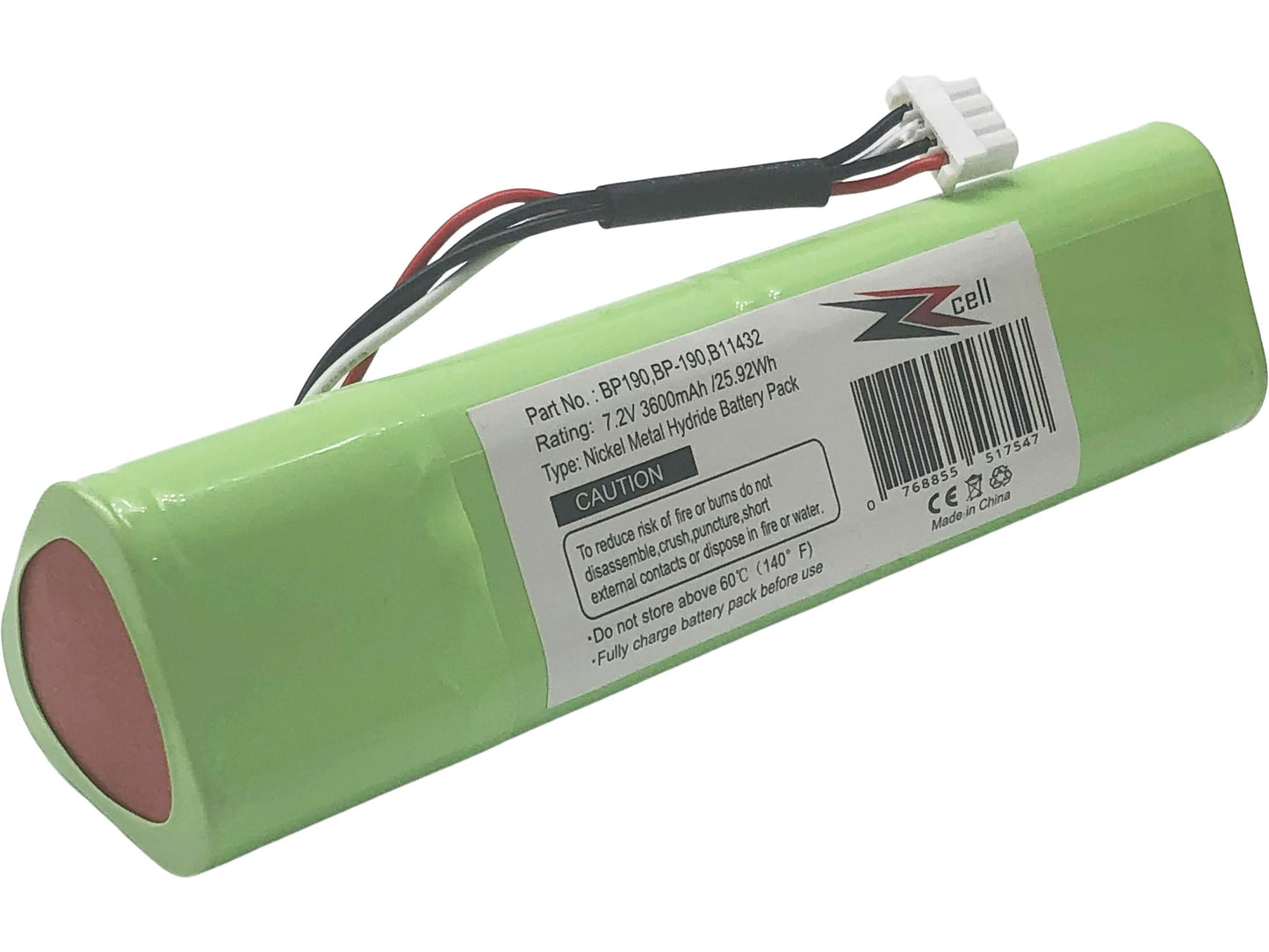 ZZcell® Battery Replacement for Fluke BP190, BP-190, B11432, 677390 Scopemeter 192, 192B, 196, 196B, 196C, 199, 199B, 199C Analyzers 433, 434, 435, 190M, 7.2V 3600mAh