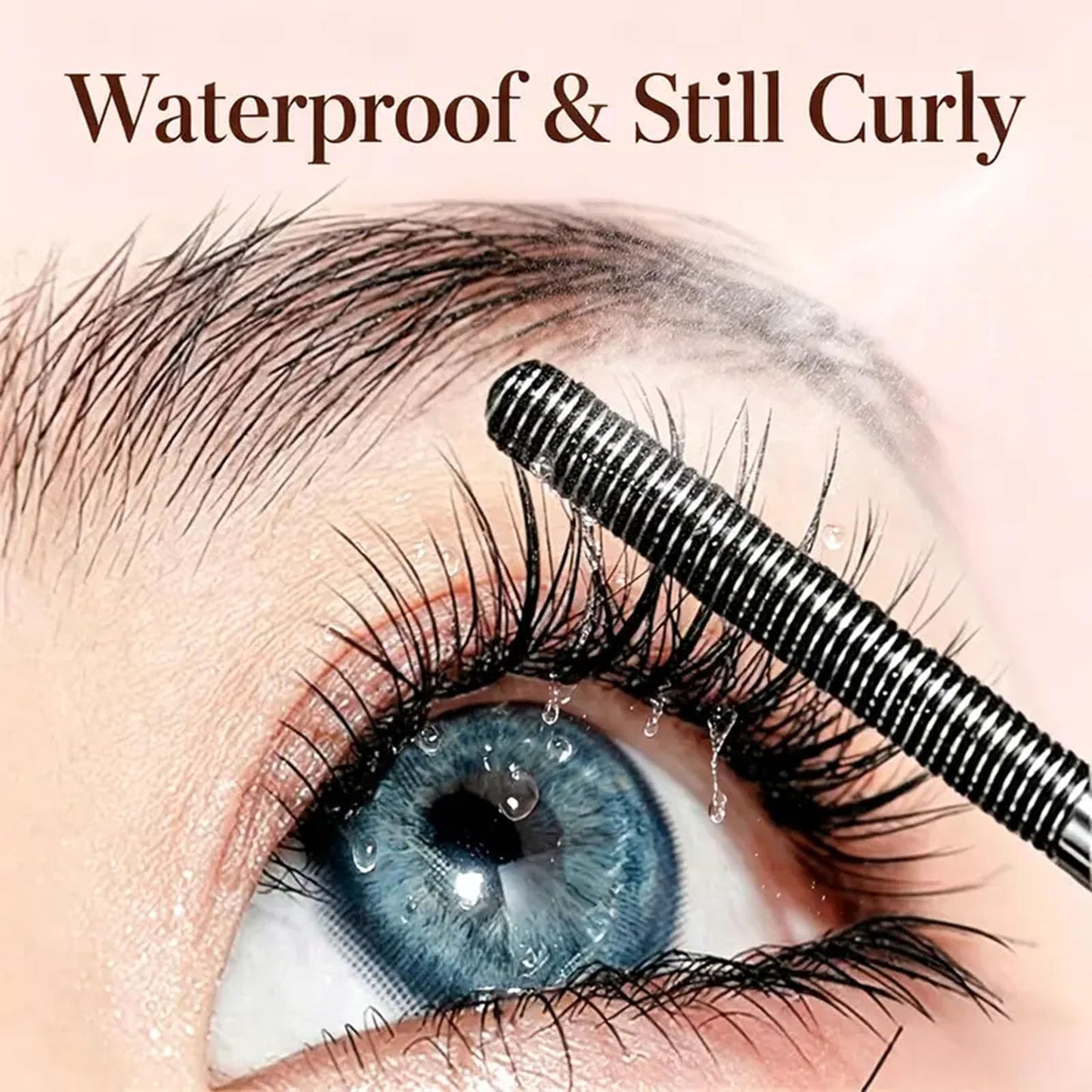Dulorantocosh Waterproof Fibre Mascara, Volume & Length Without Clumping, Tubular Eyelash Primer with Metal Wand, Curling Eyelash Iron Mascara, Natural and Smudge-Proof (1 pcs)