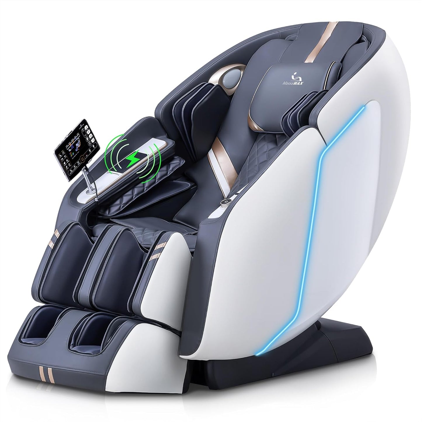 MassaMAX 4D Full Body Massage Chair - AI Voice Control, Zero Gravity, 15 Modes | Yoga Stretch, Extendable Footrest, Heating