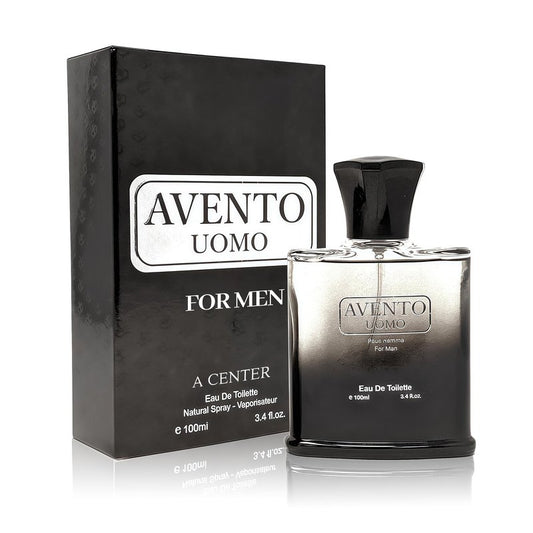 A CENTER Avento Eau de Parfum for Men 3.4 Fl Oz Perfume | Long Lasting Sophisticated Woody & Aromatic Fragrance | Elegant Glass Spray Bottle | Cologne Gift Daily Use