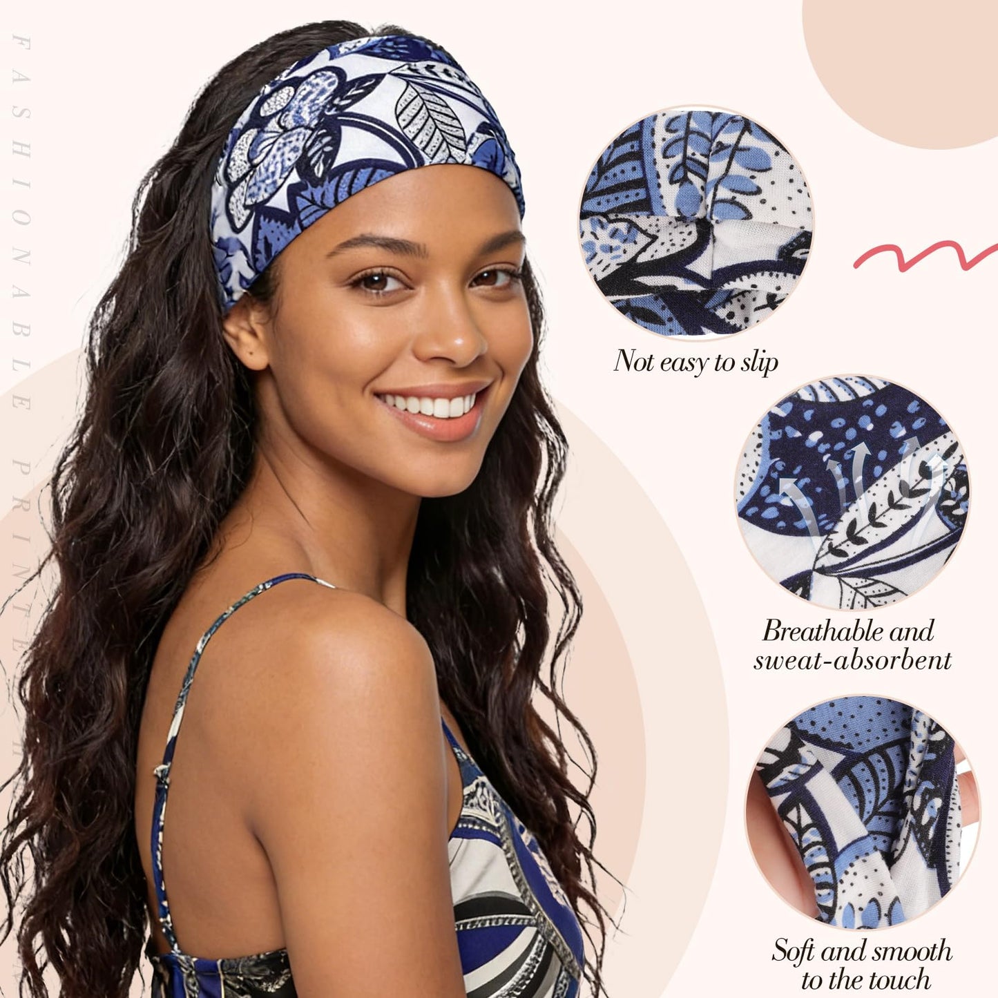 obeoby 8 Pack Headbands for Women, Boho Style Headbands