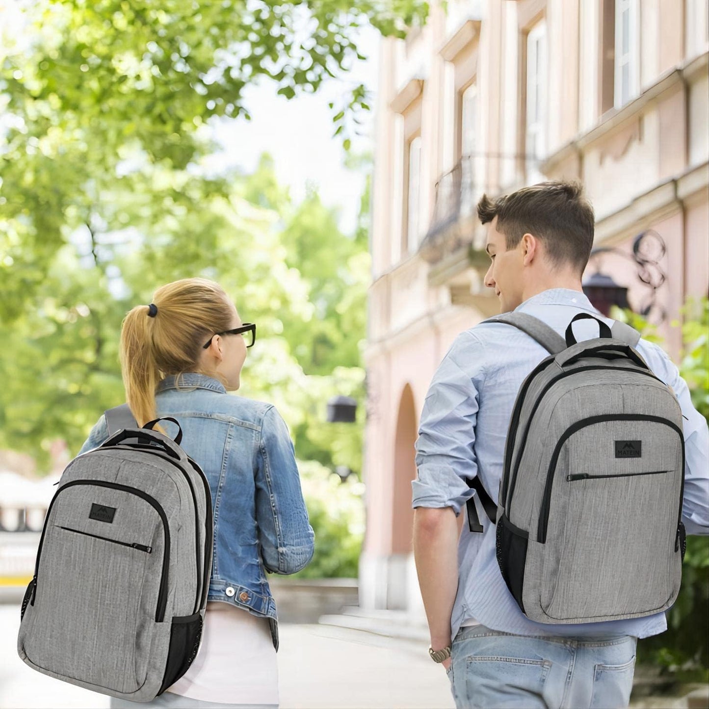 MATEIN Travel Laptop Backpack - Anti-Theft Water-Resistant Bag for 15.6" Laptops | Grey
