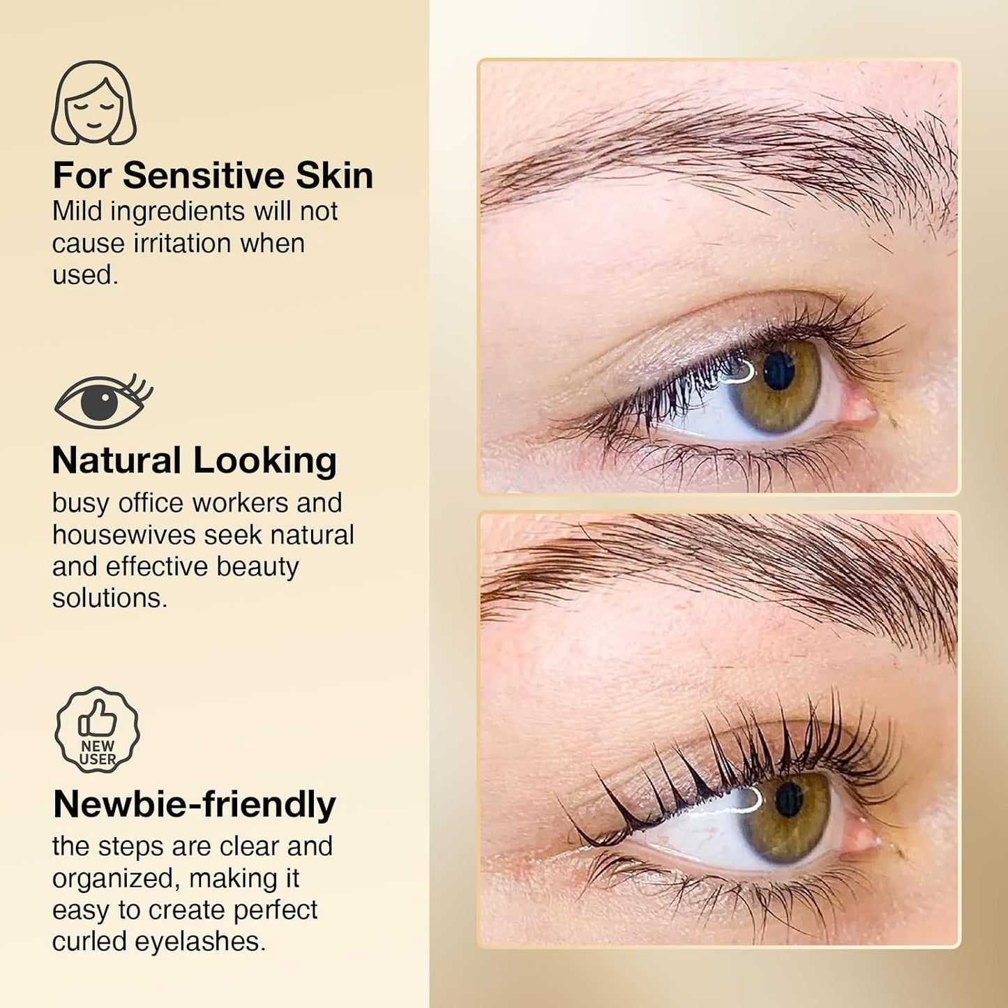 Brow Lamination Kit | Eyelash Lift & Perm Kit for Natural Curling - Long-Lasting Results at Home