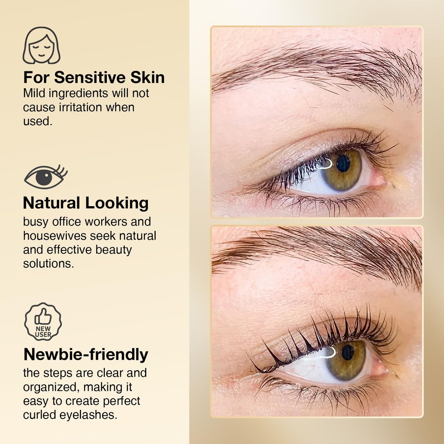 Lash Lift Kit, Sachet Sets Eyelash Perm & Brow Lamination Kit for DIY Home and Professional Use with Tools Fluffy, Fuller Brows & Easy Shaping