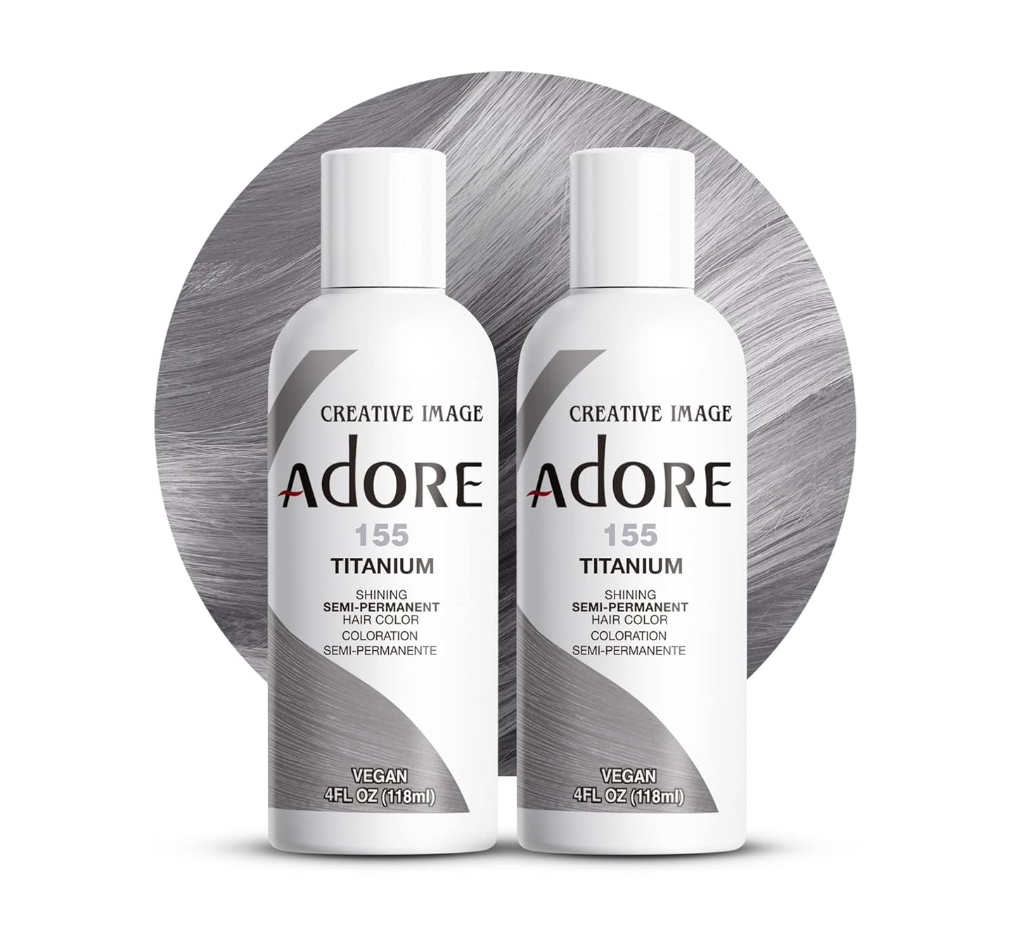 Adore Semi Permanent Hair Color - Mystic Grey | Vegan, Ammonia-Free Hair Dye | 4 Fl Oz