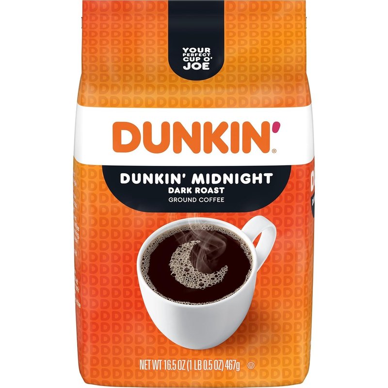 Dunkin’ Midnight Dark Roast Ground Coffee, 16.5 Ounce