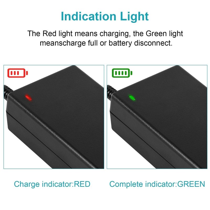 42V 2A Electric Scooter Charger for Hiboy S2 Pro/Lite, S2, KS4, KS4 Pro, NEX, NEX3, NEX5, Max, Max3, Max V2 Kidzone Bumper Car,DC Plug with 5.5 x 2.1 mm / 5.5 x 2.5 mm Tip Port for 36V Lithium Battery