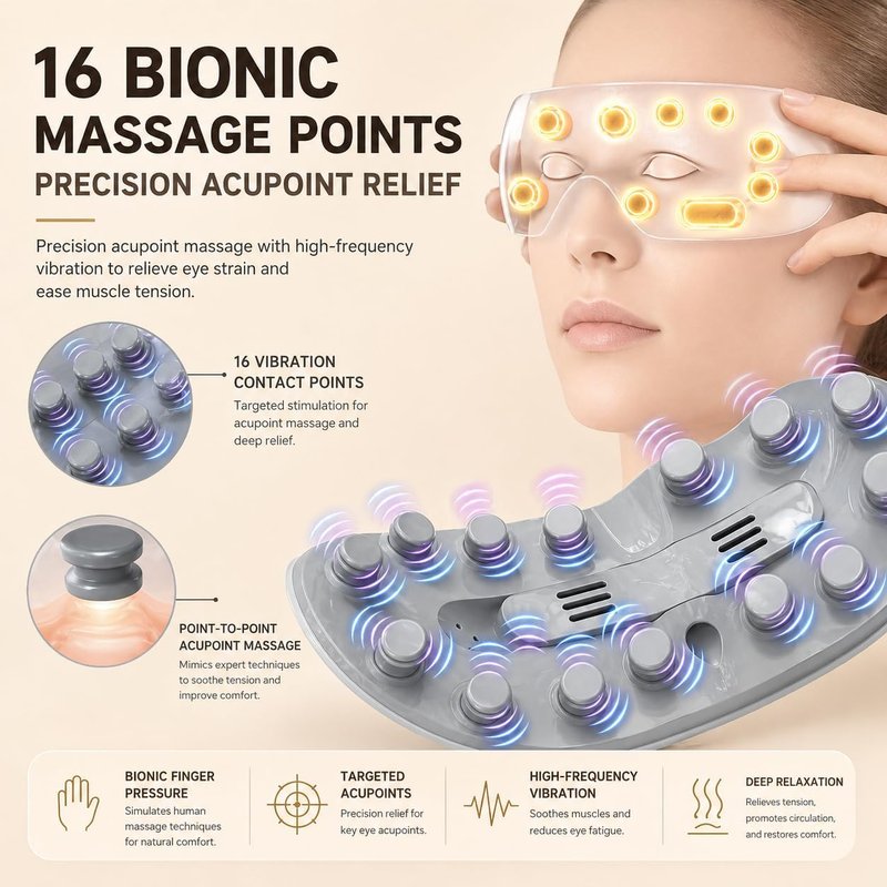 Steam Eye Therapy Pro - Bionic Massage Eye Mask for Dry Eyes | Smart Nano Mist, Heat & Vibration, 4 Adjustable Modes