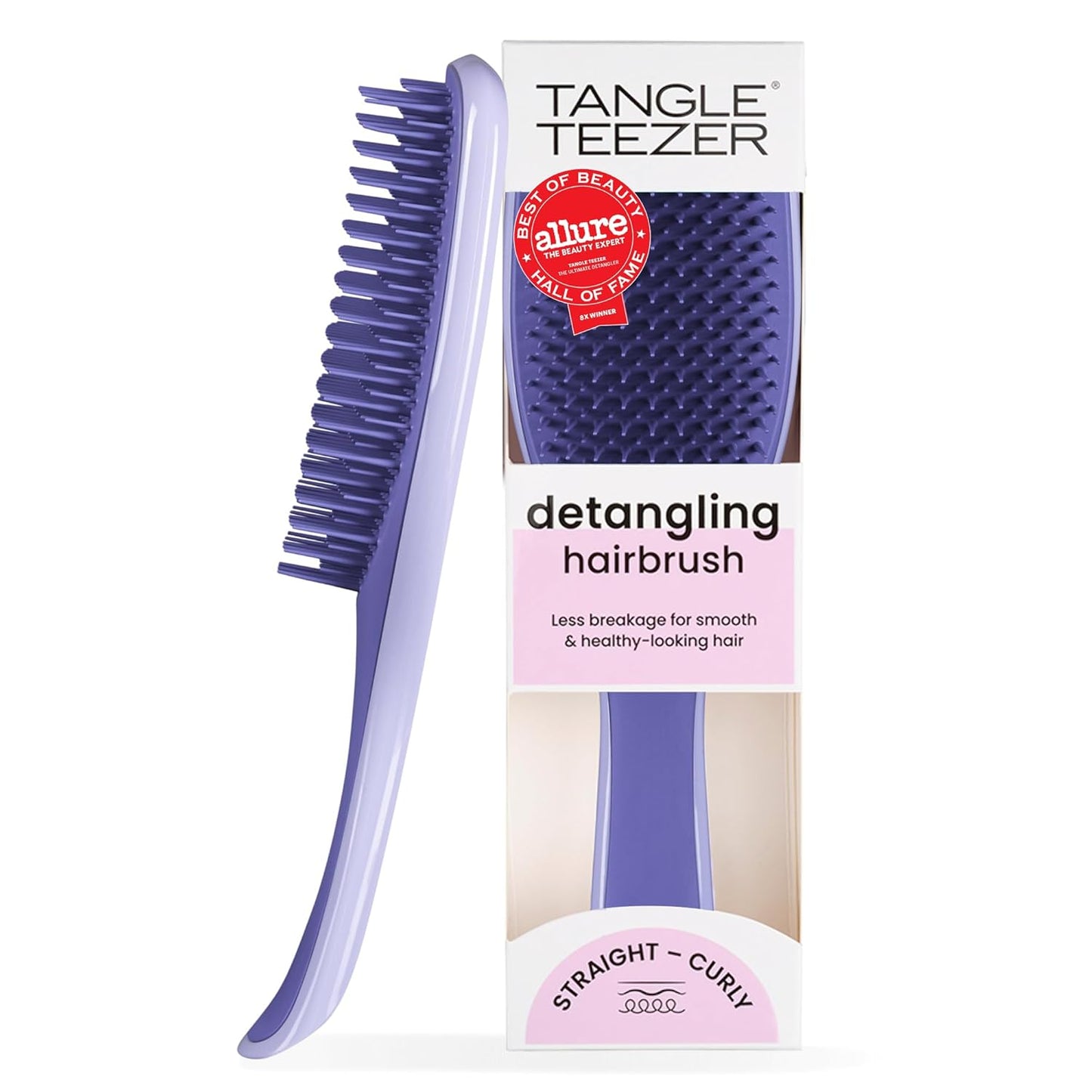 Tangle Teezer Ultimate Detangler Brush - Effortlessly Eliminate Knots & Reduce Breakage | Millennial Pink for All Hair Types
