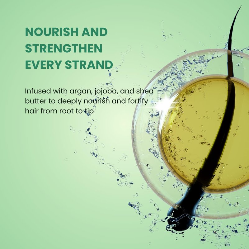 Puradoro Conditioner for All Hair Types & Healthy Roots – Hydrates & Strengthens with Argan, Jojoba & Keratin, Infused with Shea Butter & Aloe Vera