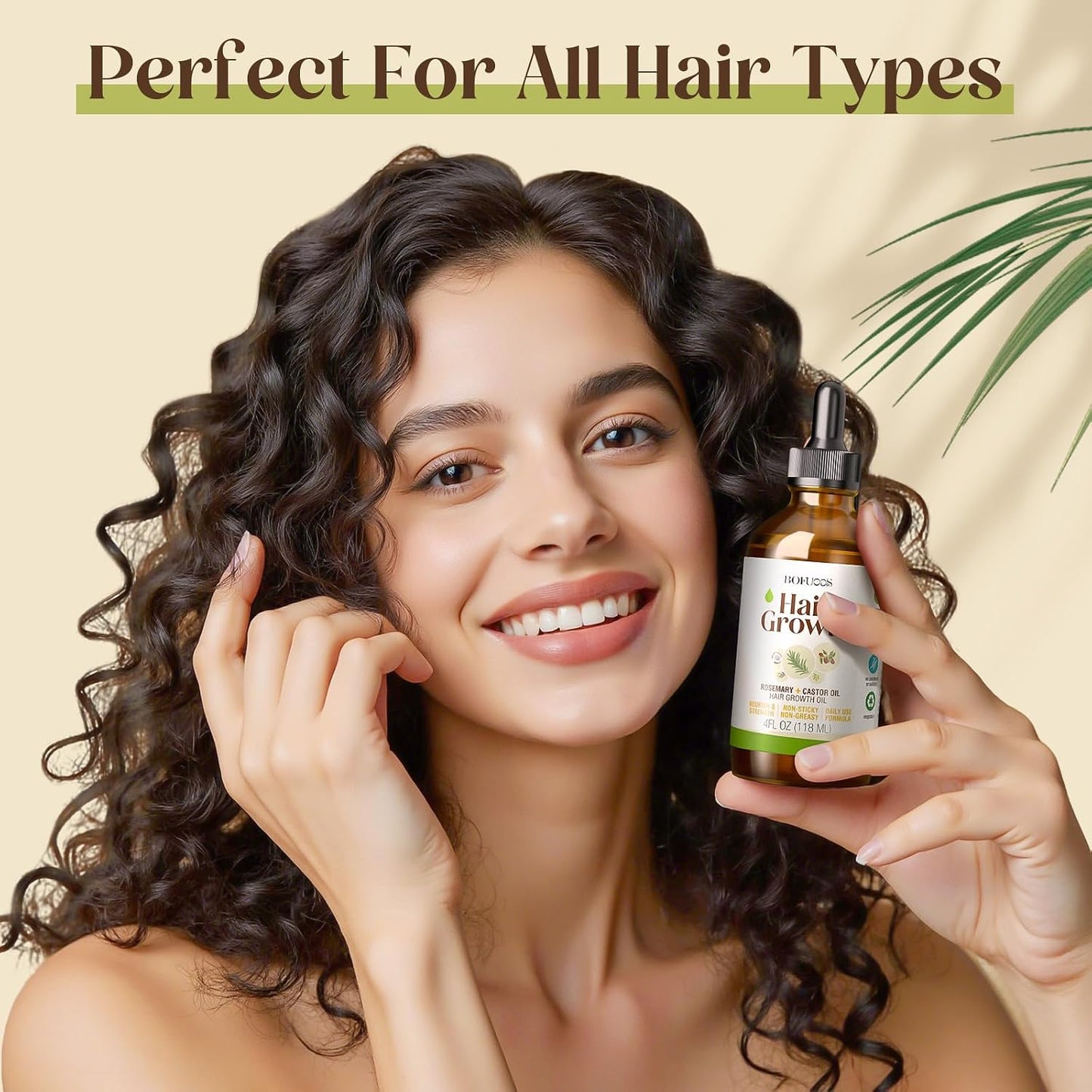 Rosemary & Castor Hair Growth Oil Set - Strengthens & Moisturizes Hair | Scalp Massager Included - 4.0 oz