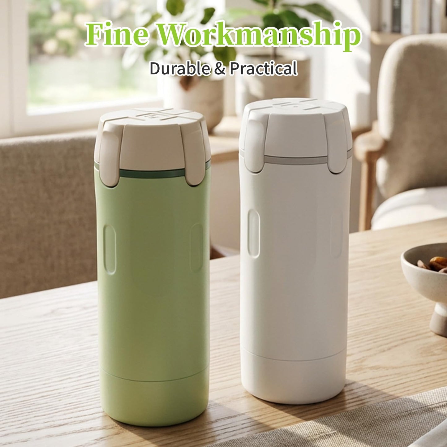 ZRWQTMMMJ 4 in 1 Travel Dispenser Bottle Set - 30ml x4 TSA Approved Leak Proof Airless Pump Bottles, Refillable Small Containers for Shampoo Lotion, Portable Travel Toiletries for Carry On (Green)