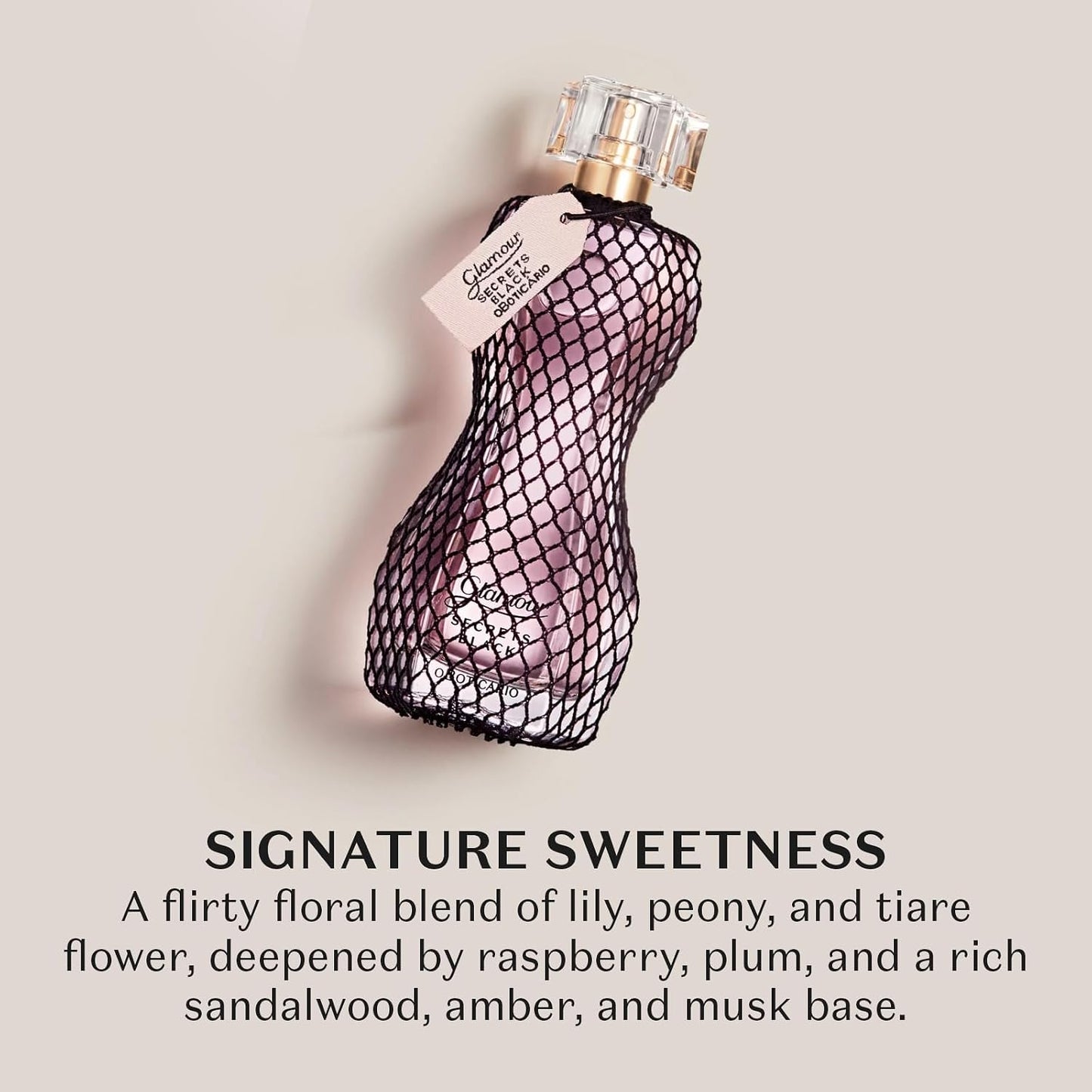 O Boticário Glamour Secrets Black Eau de Toilette - Long-Lasting Floral & Oriental Perfume for Women