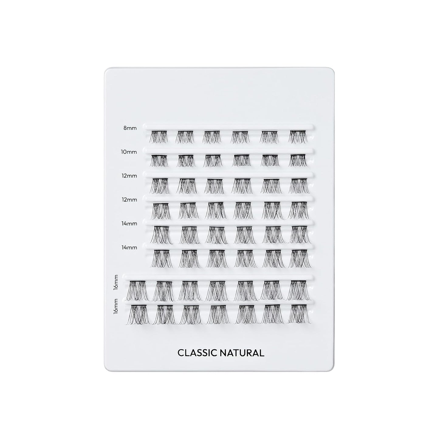Falscara False Eyelashes - Classic Natural Lash Clusters, 8mm-16mm | 50 Reusable Wisps, Contact Lens Friendly