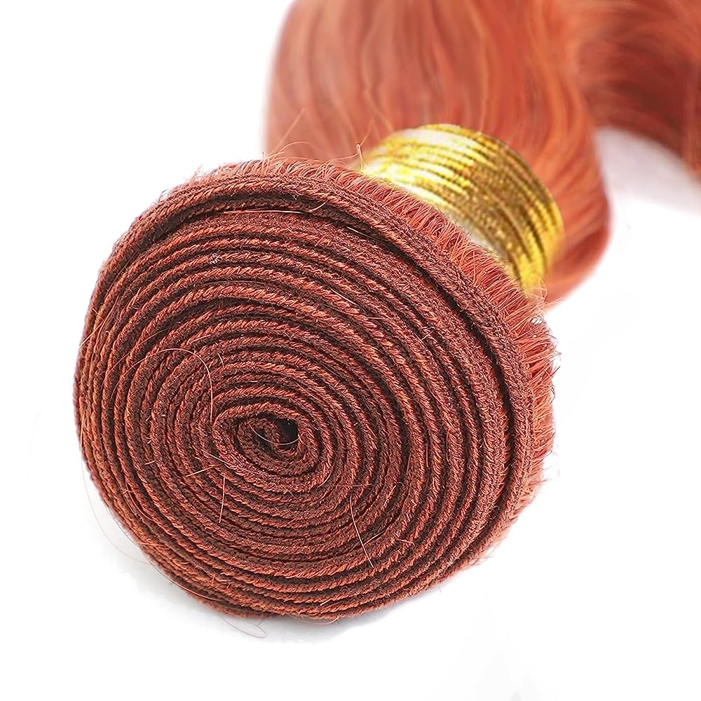 Ginger Bundles Human Hair #350 Bundles Orange Body Wave Bundle 24 26 28 inch #350 Body Wave Human Hair Bundle