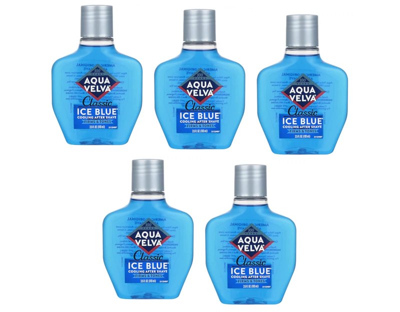 Aqua Velva Classic Ice Blue Cooling After Shave 3.50 oz (Pack of 5)