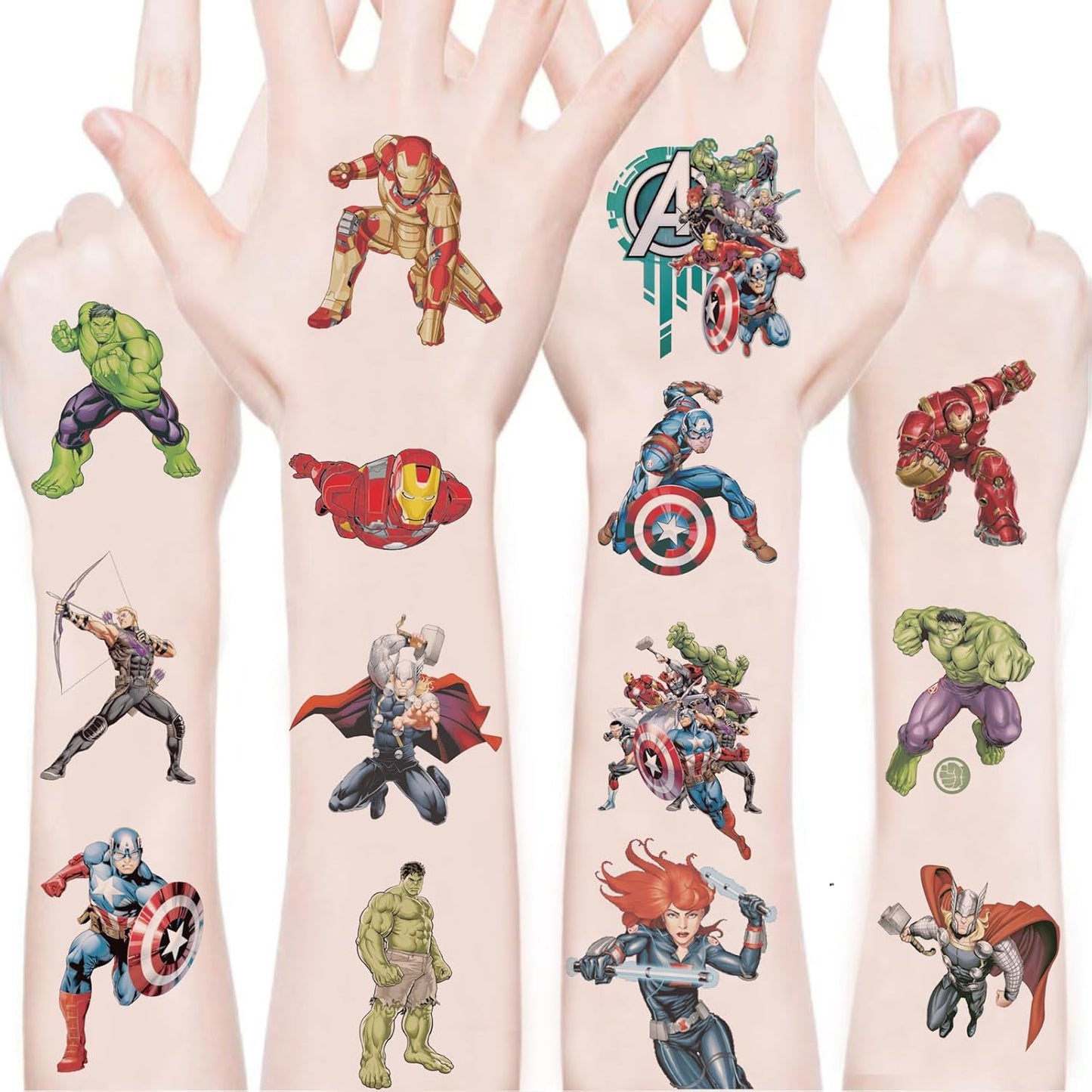 Spider-Man Temporary Tattoos - 100 Sheets Birthday Party Supplies | Fun Cartoon Stickers for Kids