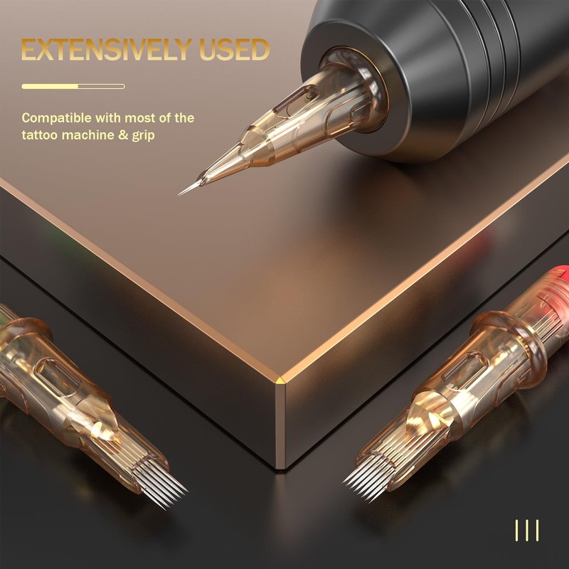 EZ Tattoo Cartridge Needles - 20Pcs #12 (7RL) Standard Round Liner Disposable Tattoo Needles Cartridges for Rotary Tattoo Machine Pen Gun - V SELECT