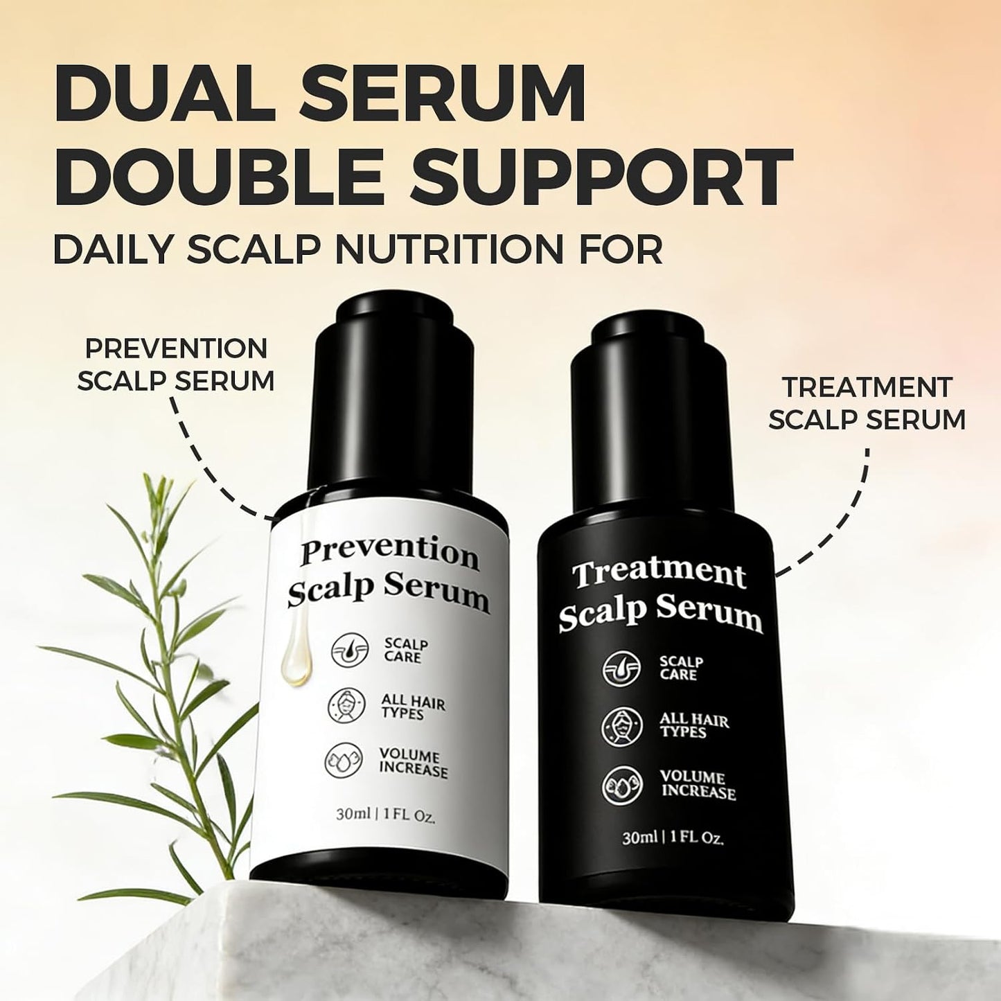 Hair Growth Serum - Plant-Based Scalp Care Formula for Fuller-Looking Hair | Nourishes Roots & Supports Healthy Scalp, 1 Fl Oz