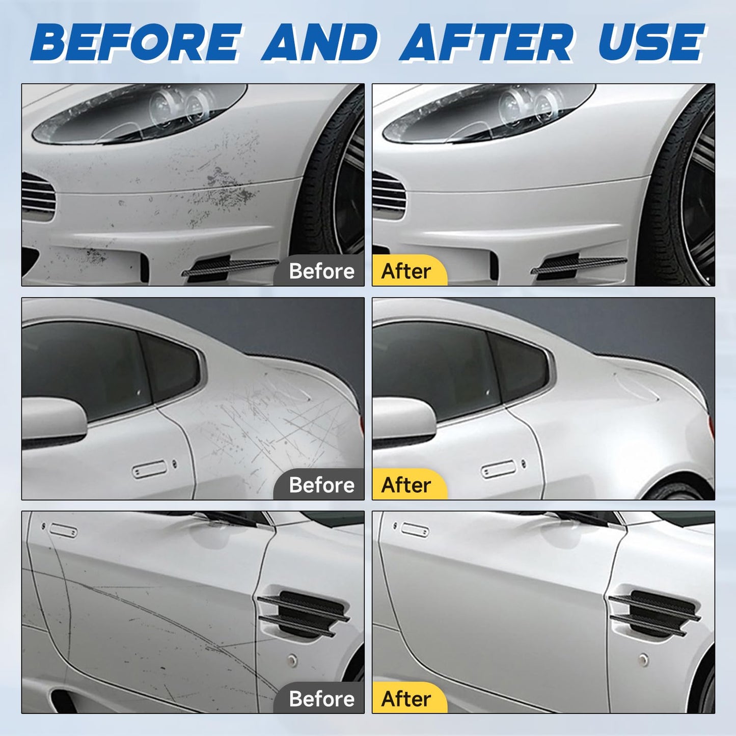 Car Scratch Repair Paste, Car Scratch Repair Paste Polishing Wax,120ml Car Scratch Remover,Car Paint Scratch Repair Wax, Car Cleaning Kit with Wipe & Sponge, for Slight Scratches (1PCS)