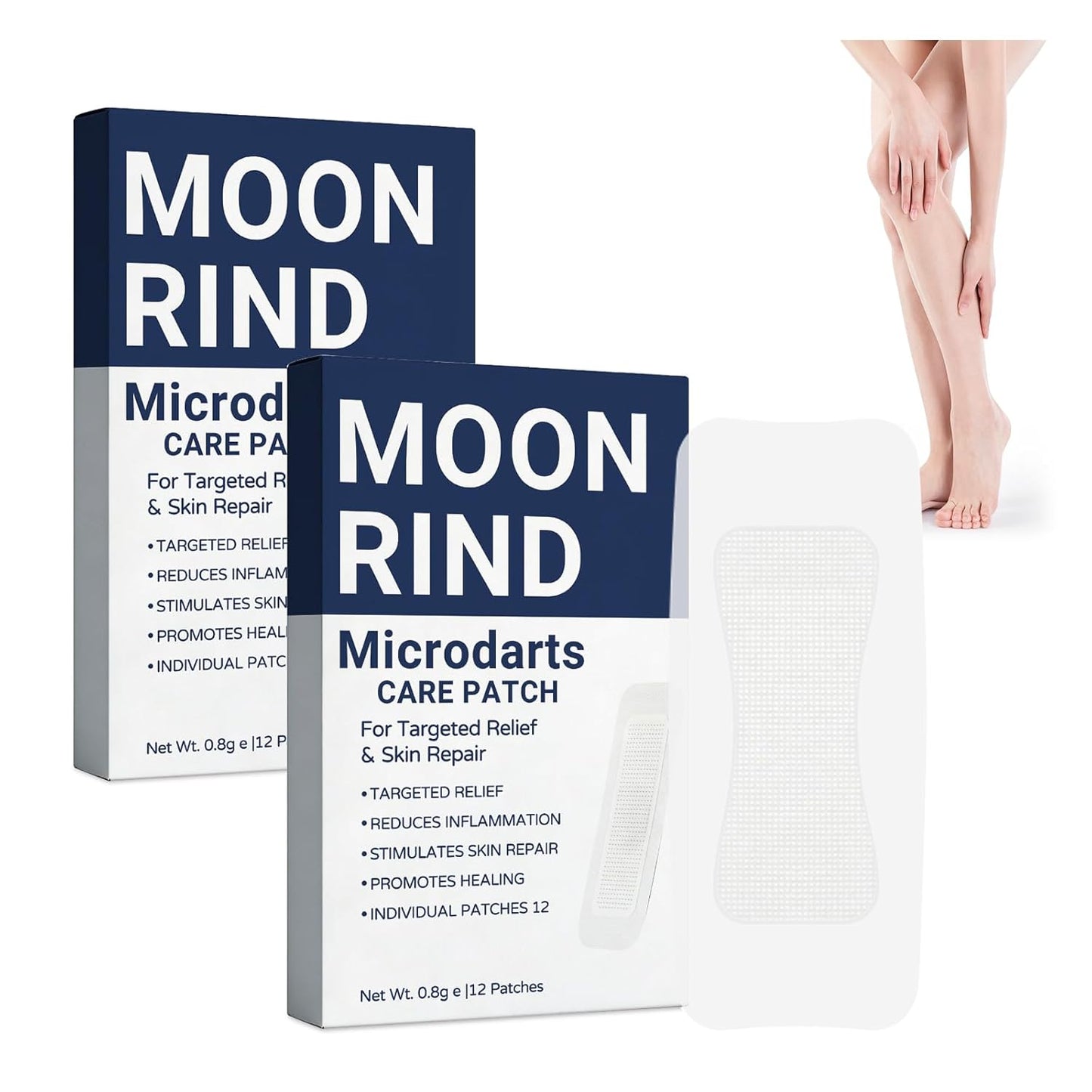Moonrind Microdarts Care Patch - Relieve Leg Discomfort & Moisturize Skin | 2PCS, Deep Treatment for Fatigue