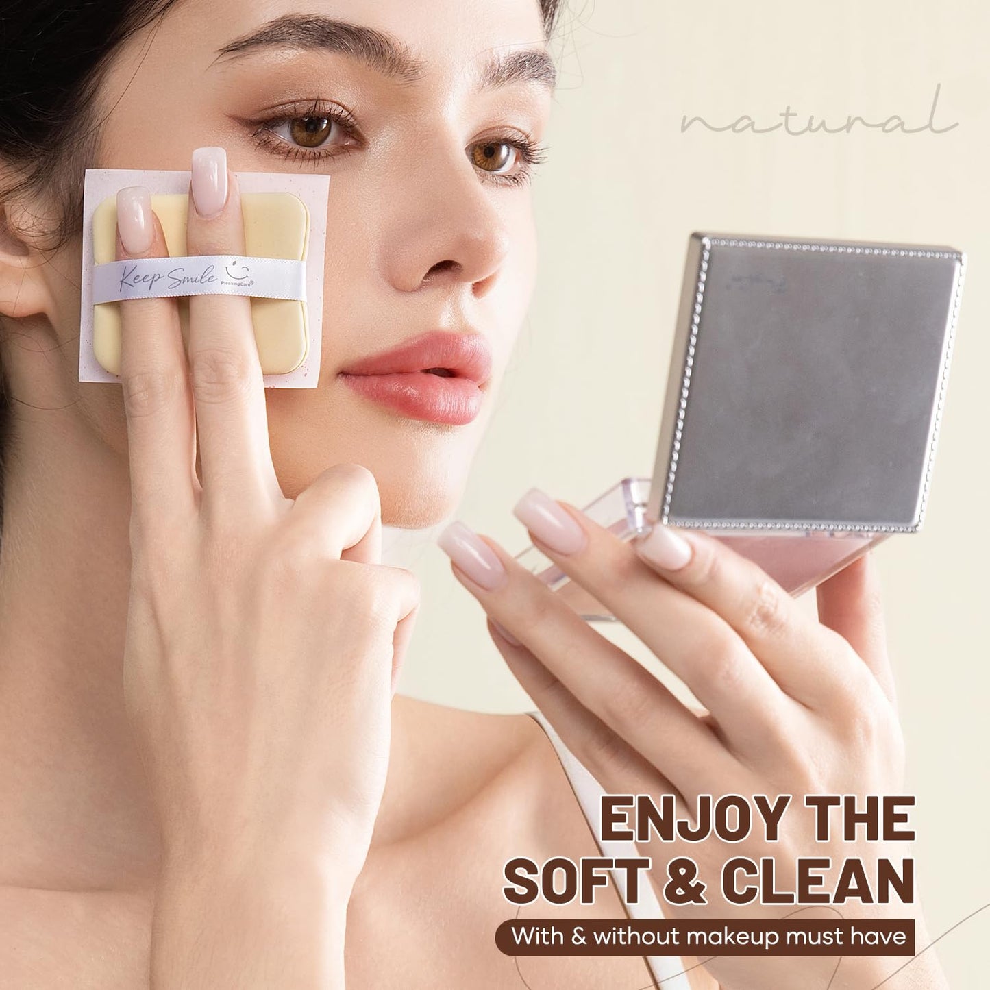 Blotting Papers for Face with Mirror and Puff, 100 Count Rose Oil Blotting Sheets for Oily Skin, Portable Compact for Purse, Travel, and On-the-Go Touch-Ups