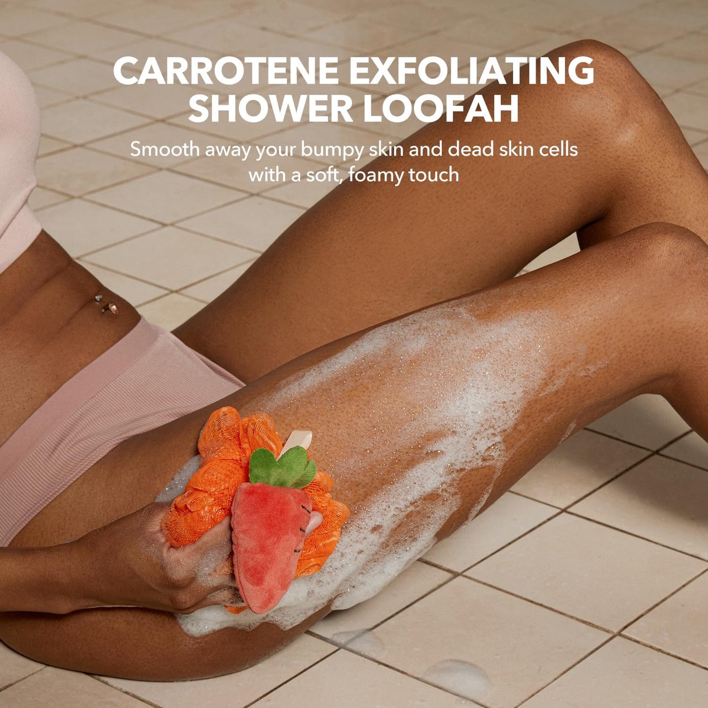 Exfoliating Shower Loofah - Soft Mesh Bath Sponge for Deep Cleansing | Gentle Body Scrubber for Daily Use