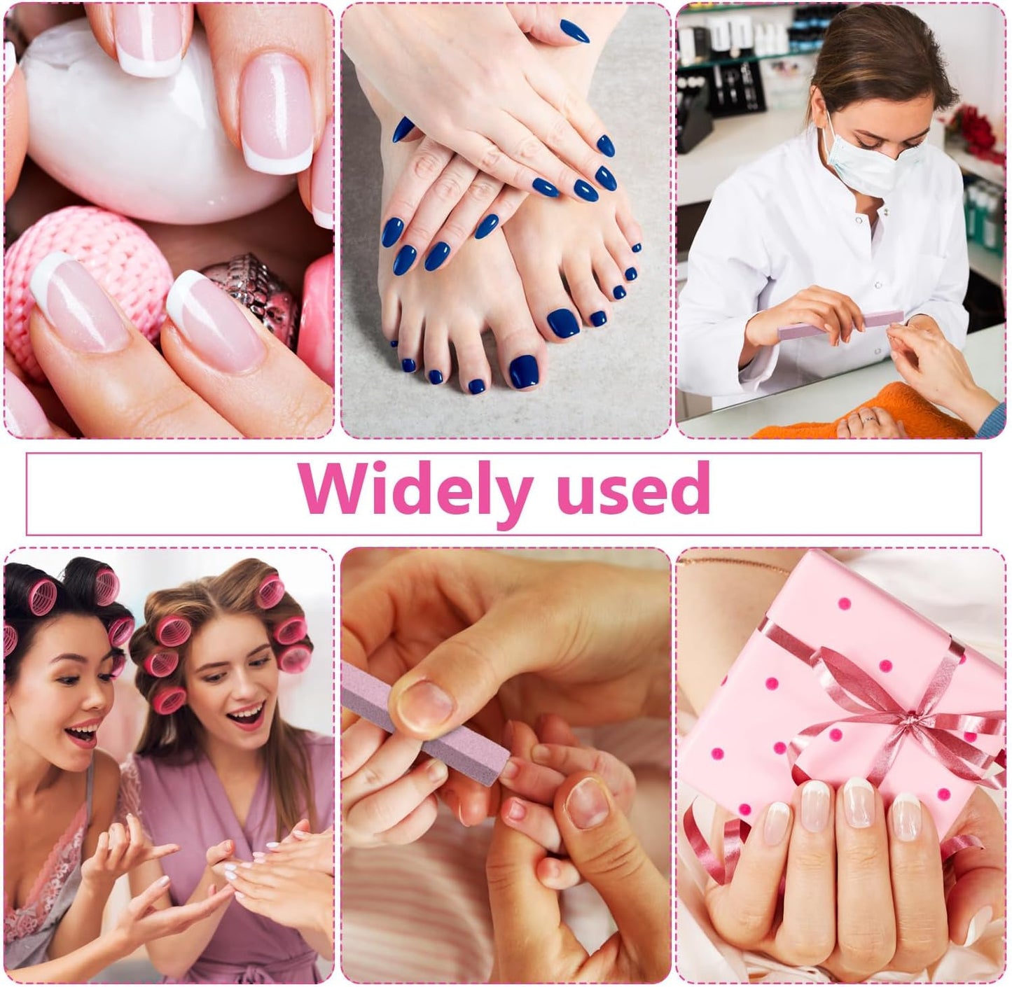 Stone Nail File Set - 8 Pcs Pumice Stick for Fingernails & Toenails | Home Salon Buffing Tools (4 Colors)