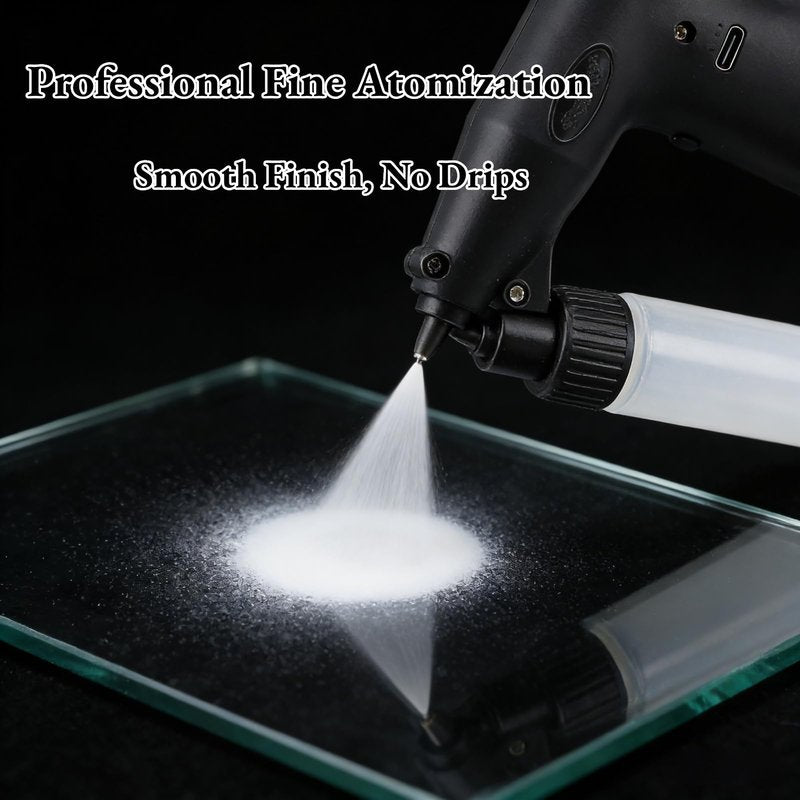 AUNMAS Rechargeable Electric Paint Sprayer, 5mm Spray Width Powerful Motor with Long Battery Life for Car Interior, Furniture