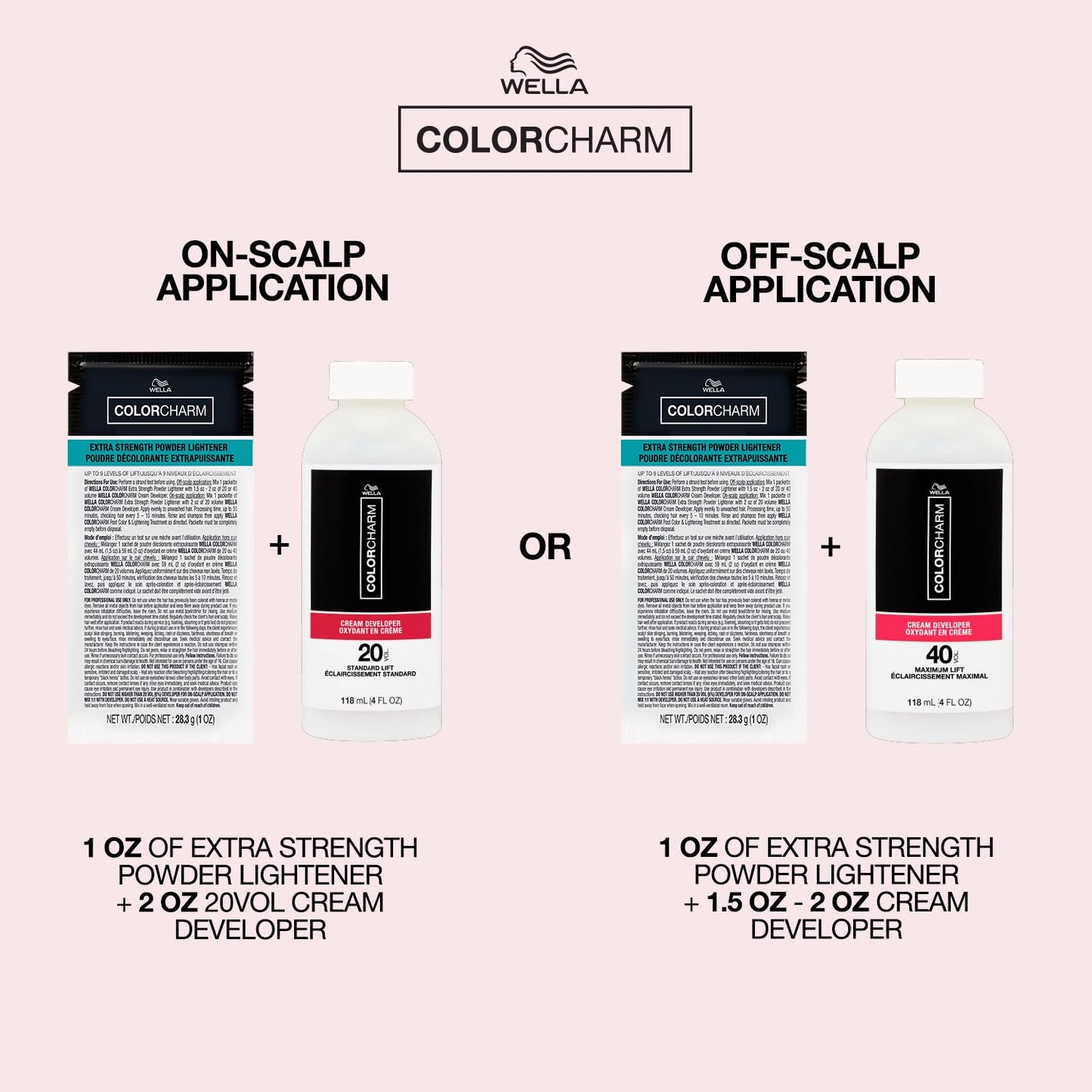 COLORCHARM Extra Strength Powder Lightener - Achieve Up to 9 Levels of Lift for Vibrant Hair