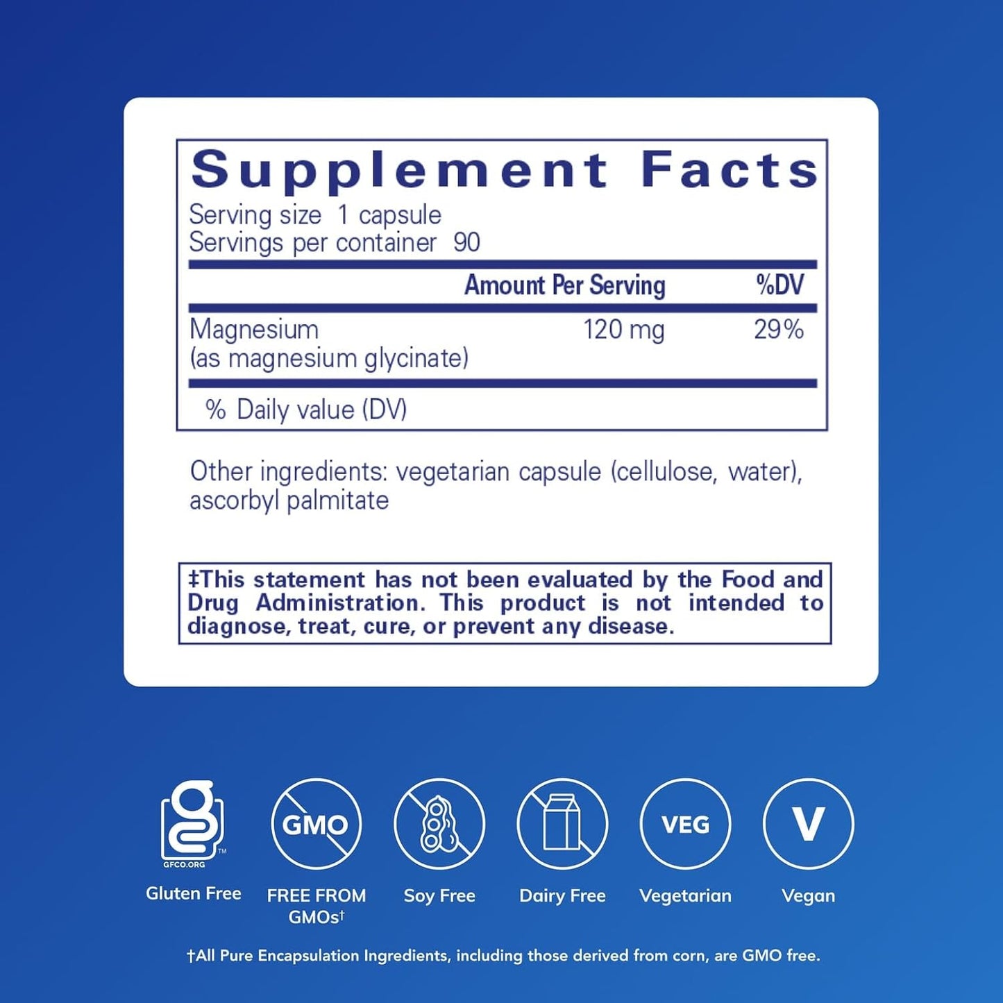 Magnesium Glycinate Supplement - Support Stress Relief, Sleep & Heart Health | 90 Capsules