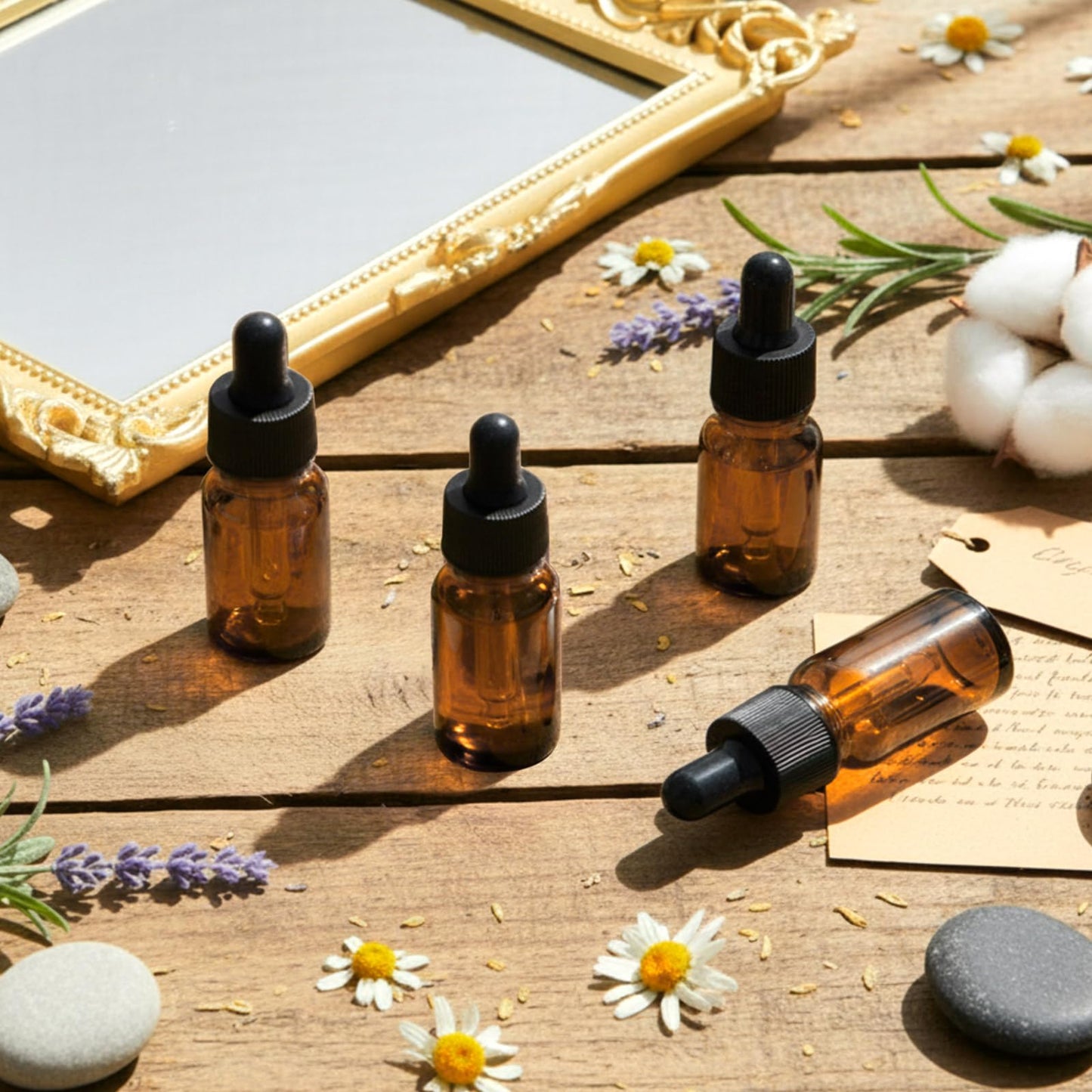 Lallisa 200 Pack Essential Oil Dropper Bottle 10 ml (1/3 Oz) Glass Dropper Bottles DIY for DIY Essential Oil Perfume with Funnels Pipettes Labels for Bathrooms, Hotels, Labs (Amber)