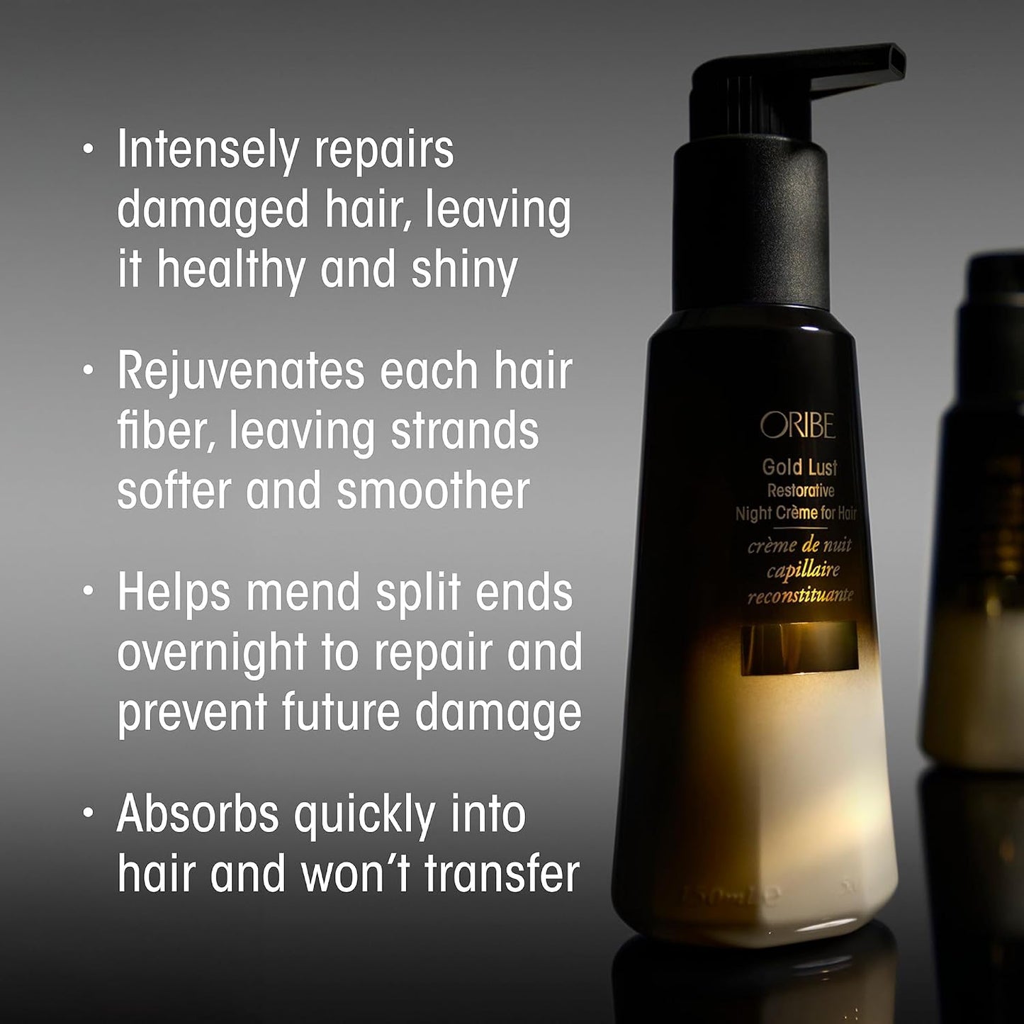 Oribe Gold Lust Night Cream - Overnight Leave-In Treatment for Damaged Hair | Repairs Split Ends & Restores Shine - 5 oz