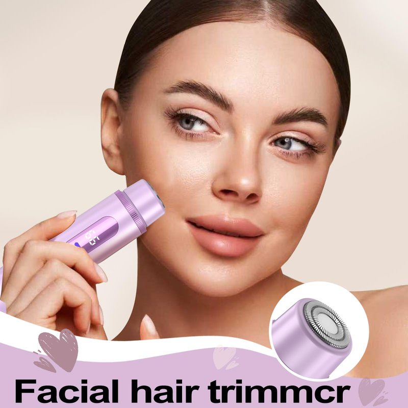 Bikini Trimmer for Women Electric Razors for Women Women's Electric Razor 2 in 1 Shaver Pubic Hair Trimmer Ipx7 Waterproof Wet Dry Use Bikini Shaver for Ladies Pubic, Legs, Face, Underarms (Purple)