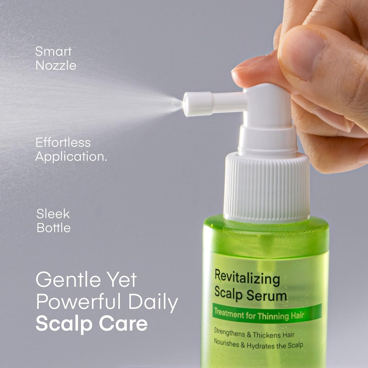 Scalp Serum for Hair Growth - Korean Vegan Treatment for Thinning Hair & Itchy Scalp | Non-Greasy, Lightweight Formula (100 mL)