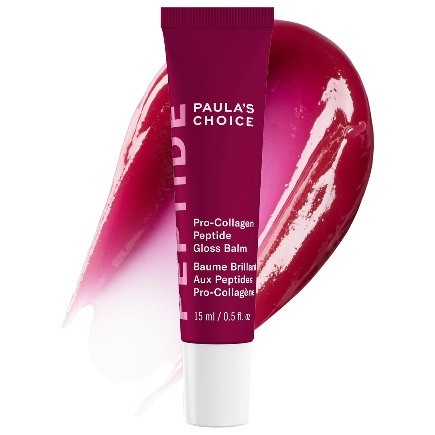 Pro-Collagen Peptide Gloss Lip Balm - Hydrating & Non-Sticky Formula | Sheer Tint for Fuller Lips