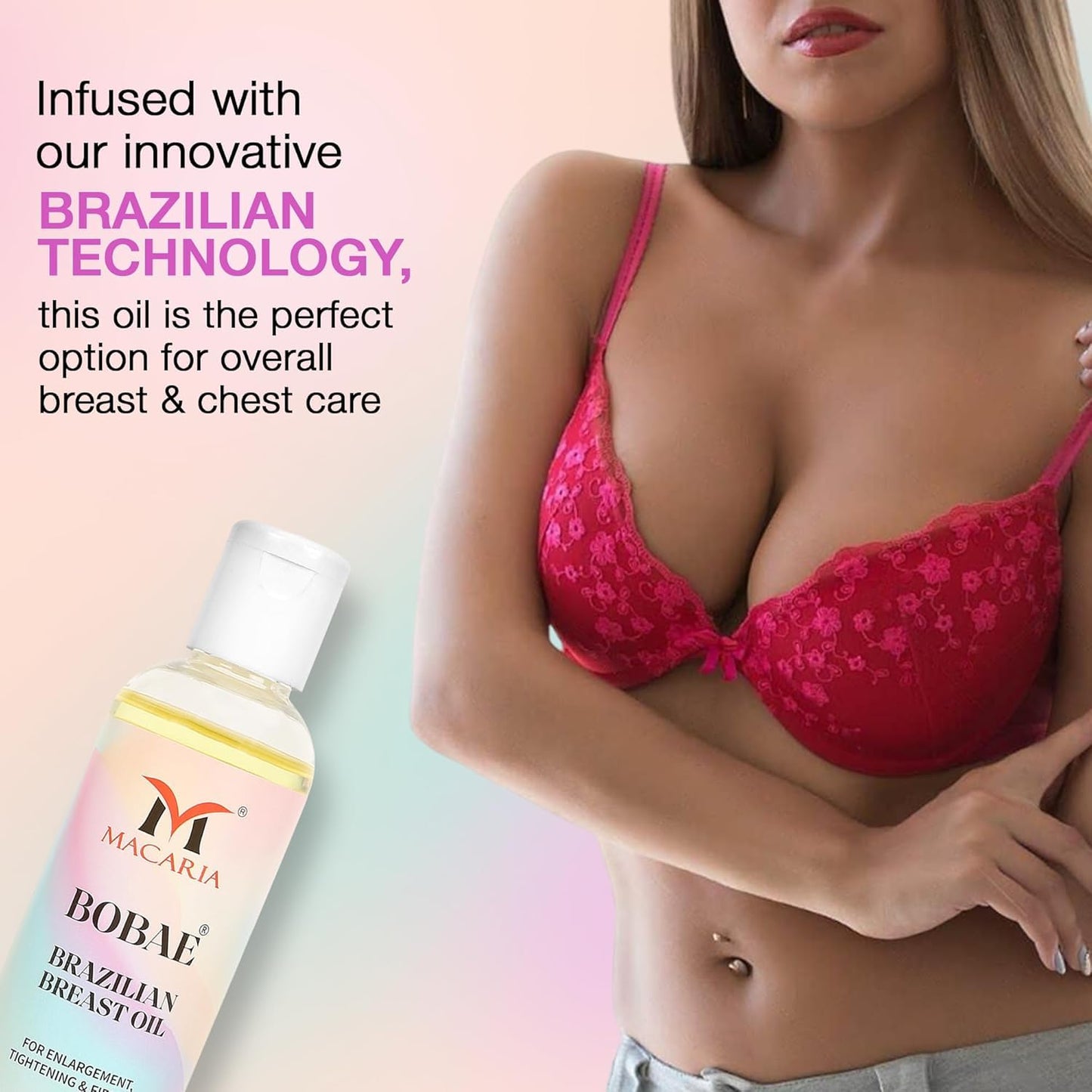 Brazilian Breast Tightening Oil - Firming & Toning Massage Gel for Enhanced Bust Size | Women's Breast Care
