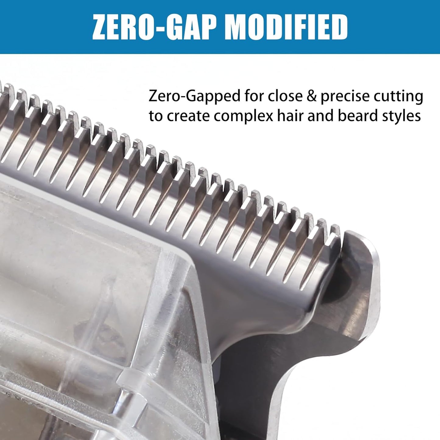 Replacement T Wide Blades for Wahl 5 Star Detailer Li Trimmer | 2 Pack Adjustable Stainless Steel Zero-Gap Blades