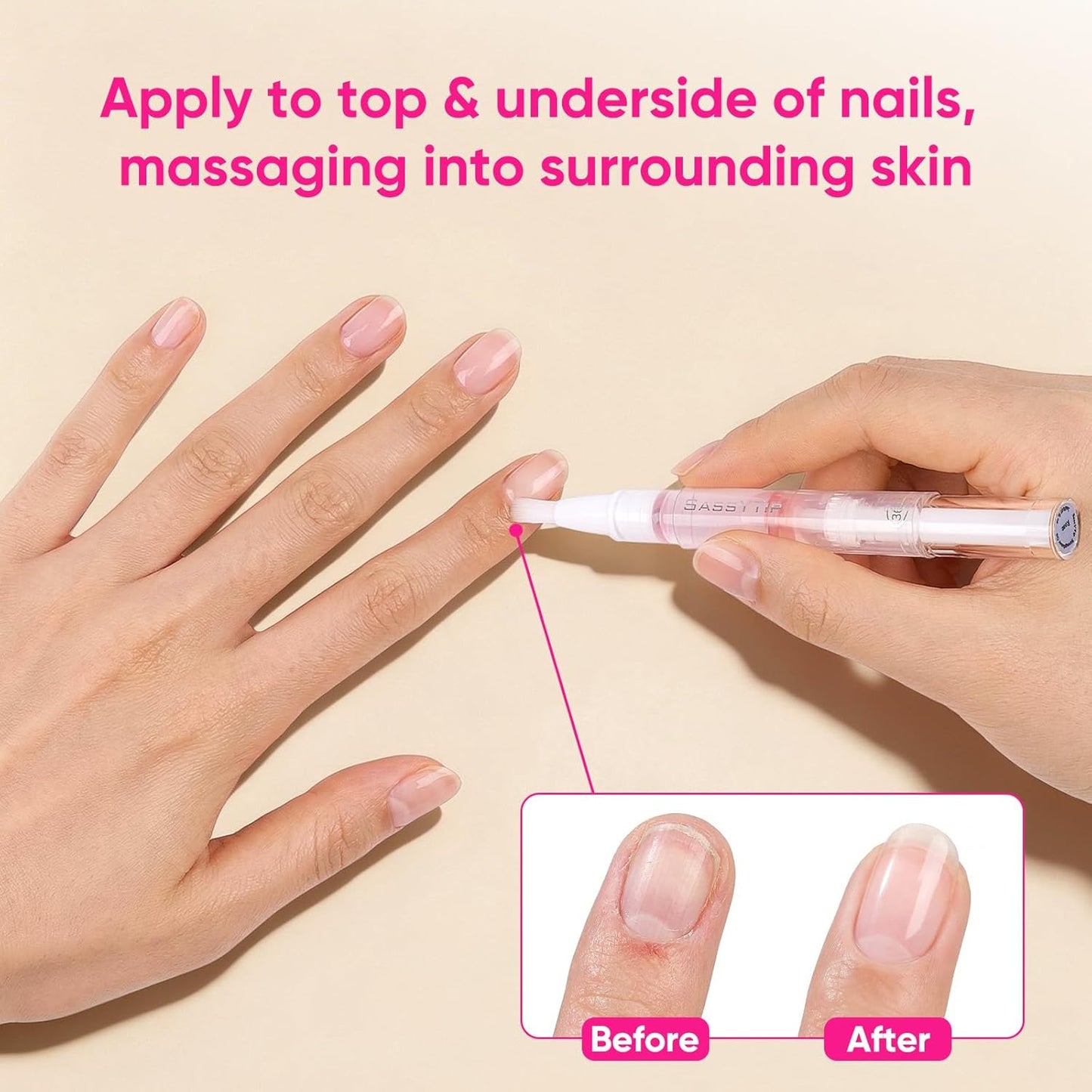 Cuticle Remover Gel & Strengthening Nail Oil Pen - Salon-Perfect Nails at Home | 15 Seconds to Beautiful Nails