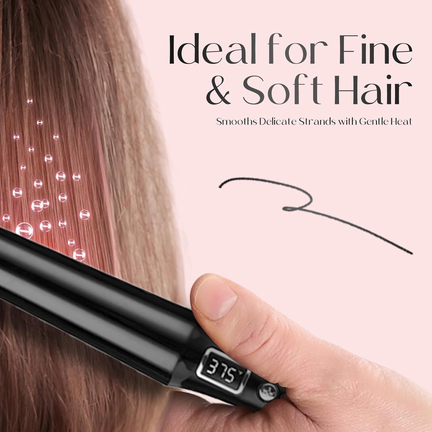 PRITECH 2-in-1 Hair Straightener and Curler - Titanium Flat Iron & Ceramic Curling Iron, Rapid Heat-Up, Dual Voltage | Black