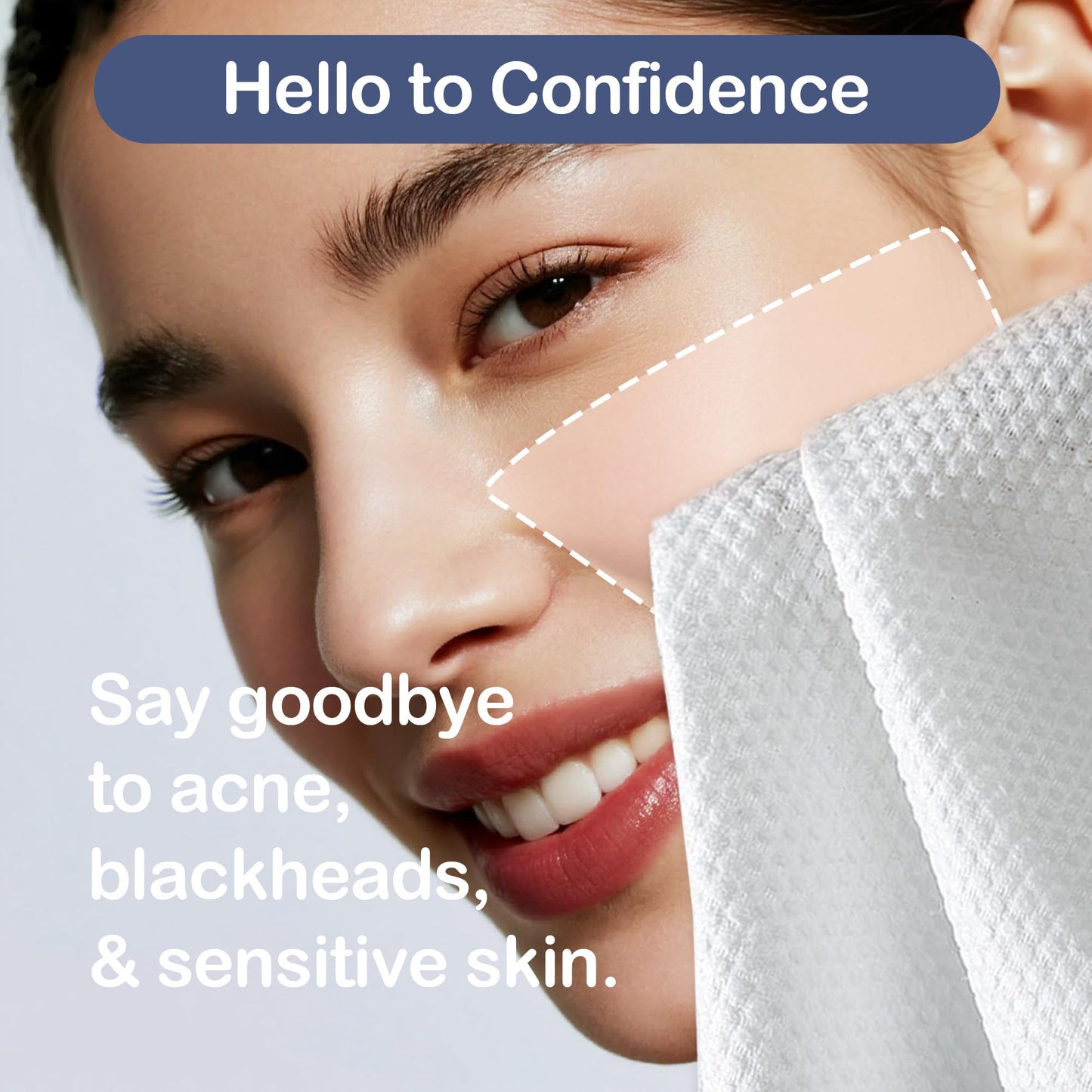Ourmed Life Face Towels, 11"×9" Disposable Face Towel – Ultra-Soft, Thickened Facial Towelettes, Lint-Free Dry Wipes for Sensitive Skin, Ideal for Makeup Removal & Skincare (50 Count, 2 Pack)