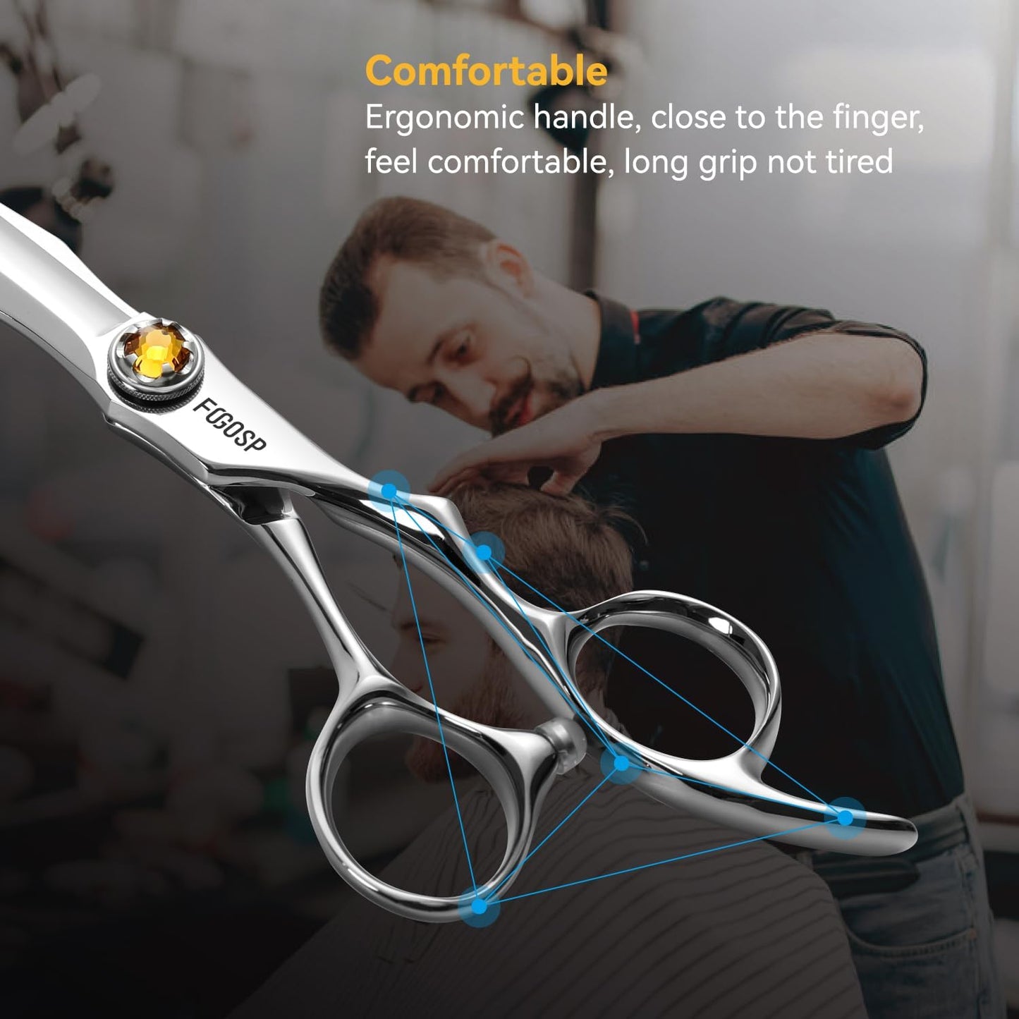 Professional Hair Shears Set - VG10 Japanese Stainless Steel Ergonomic Scissors for Barbers & Stylists | 6-Inch Regular & Thinning