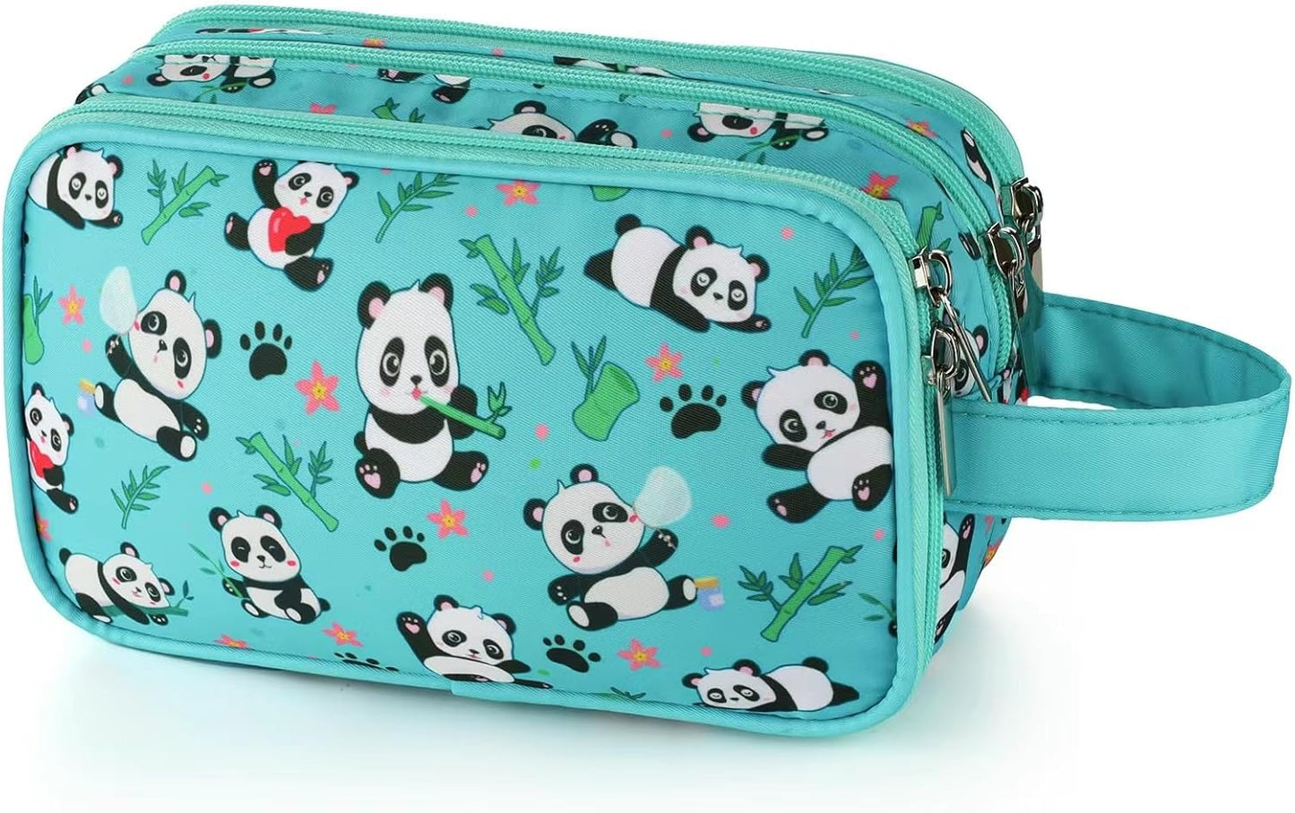 Kids Toiletry Bag - Waterproof Mermaid Scales Travel Cosmetic Bag for Girls | Hanging Wash Bag