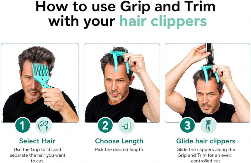 DIY Haircut Tool - Effortless Home Hair Cutting | Compatible with Hair Clippers for Clean, Even Trims