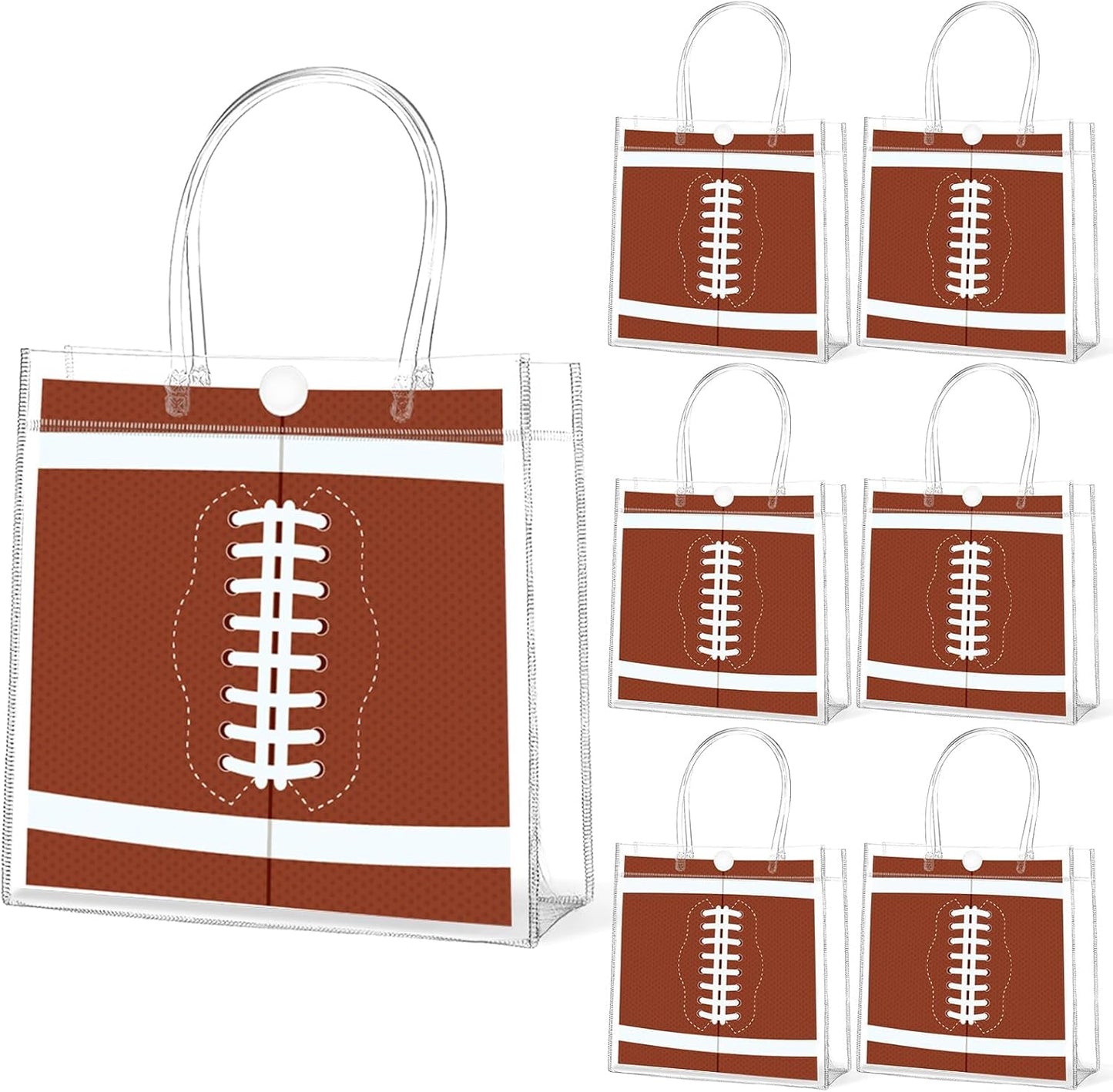 Softball Clear PVC Gift Bags - 24Pcs Sport Theme Goodie Treat Tote Bags | 8 x 8 x 3In for Boys Birthday Party & Baby Shower Decor