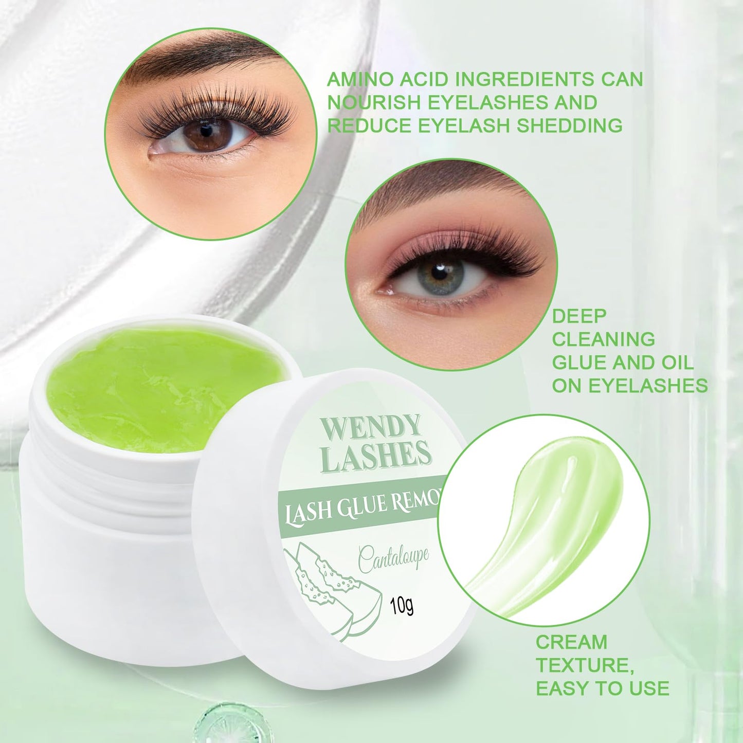 Eyelash Extension Remover Lash Remover for Lash Extensions Low Irritation Eyelash Glue Remover Professional Salon Eyelash Adhesive Remover(10g)