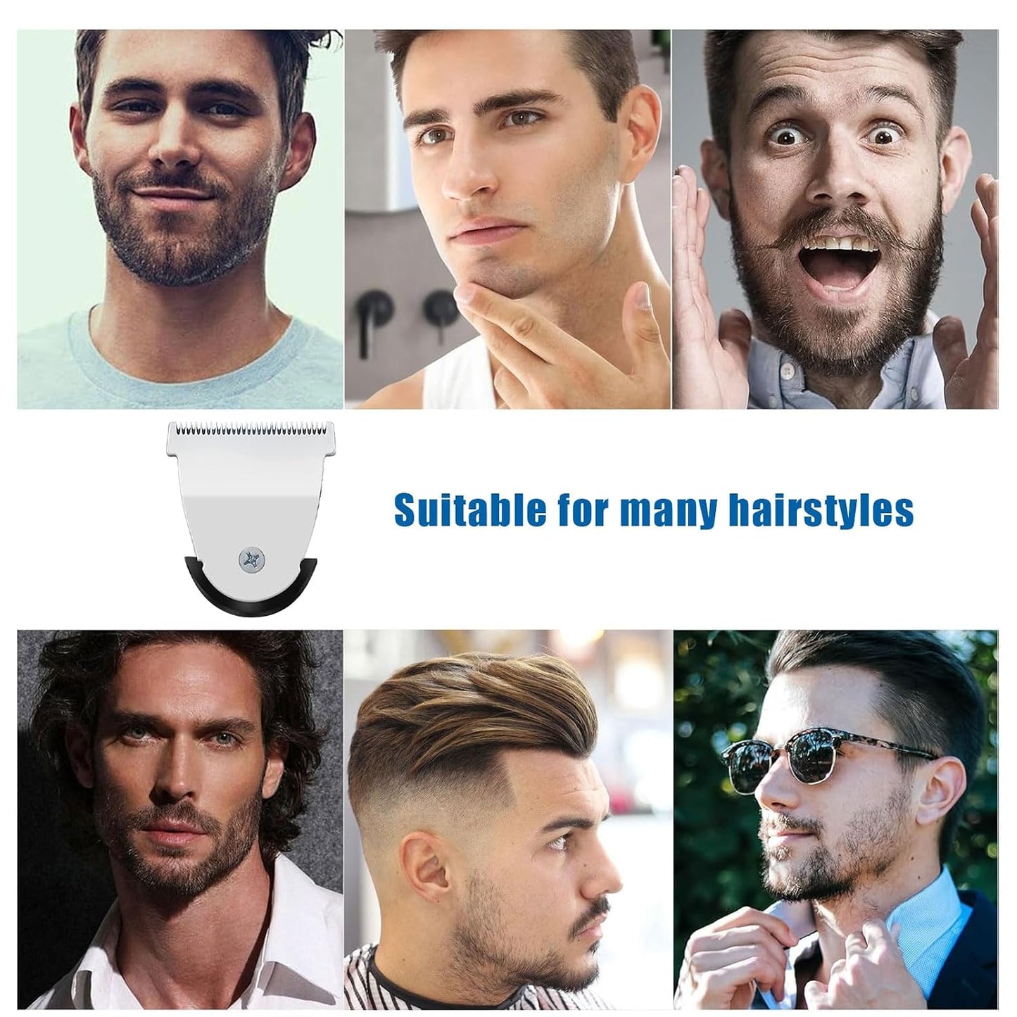 Detachable Hair Clipper Replacement Blades - Compatible with Wahl Mag Trimmers | 2-Pack #2111