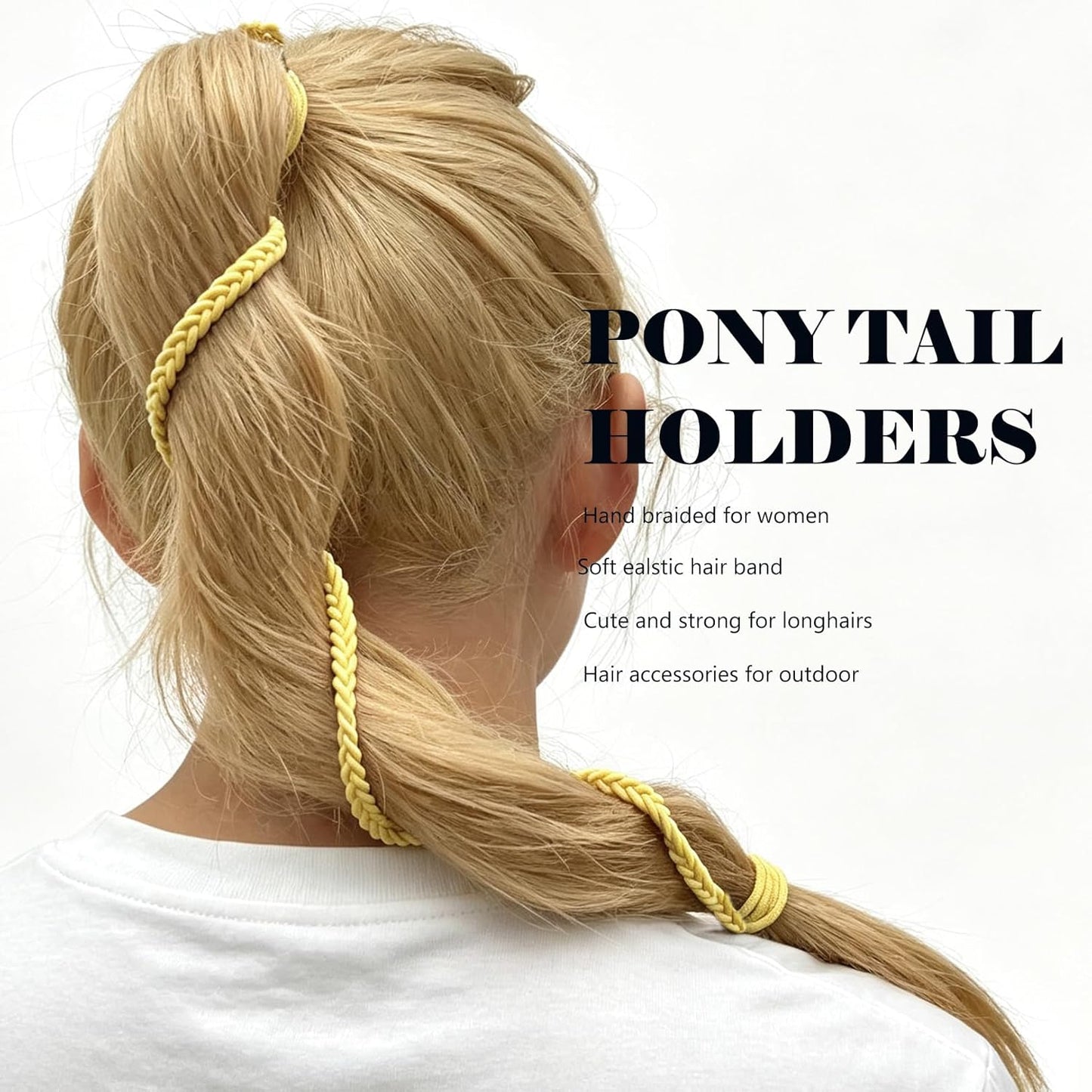 Colorful Spiral Hair Ties - 3 Pack Elastic Ponytail Holders for Short Fine Hair | Damage-Free, No Hooks