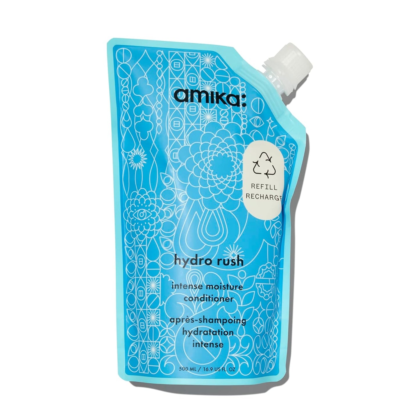 Amika Hydro Rush Conditioner - Intense Moisture with Hyaluronic Acid | 10.1 oz
