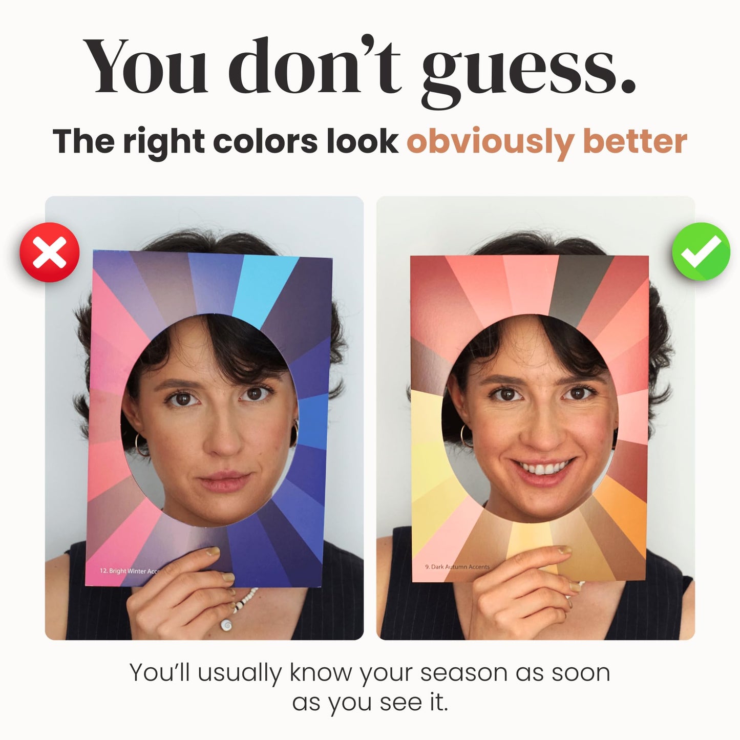 Color Analysis Draping Kit – Find Your Season at Home | DIY Color Analysis | 36 Face Frames + Step-by-Step Guide | 12-Season System | Chromawings